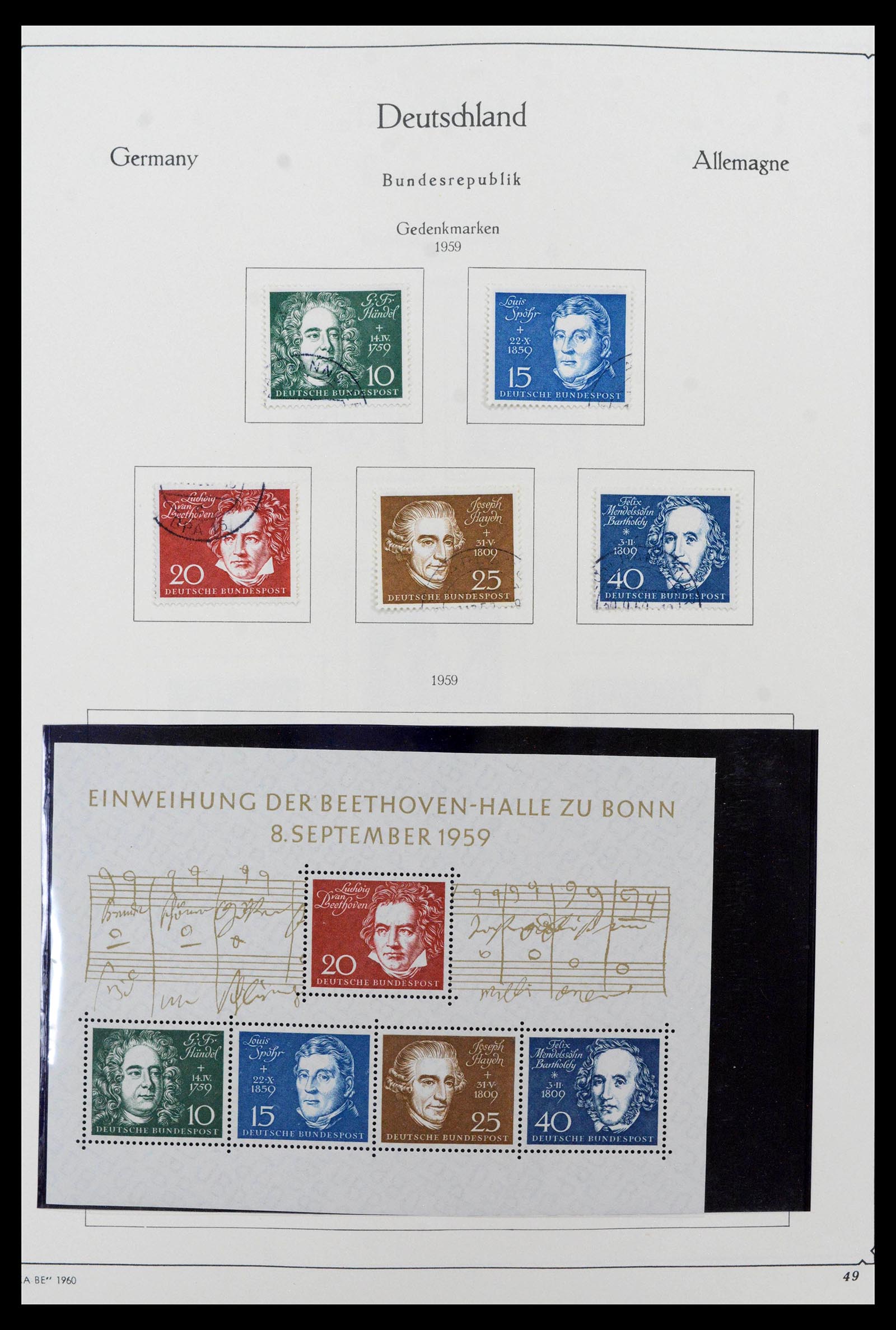 39148 0021 - Stamp collection 39148 Bundespost 1949-1987.