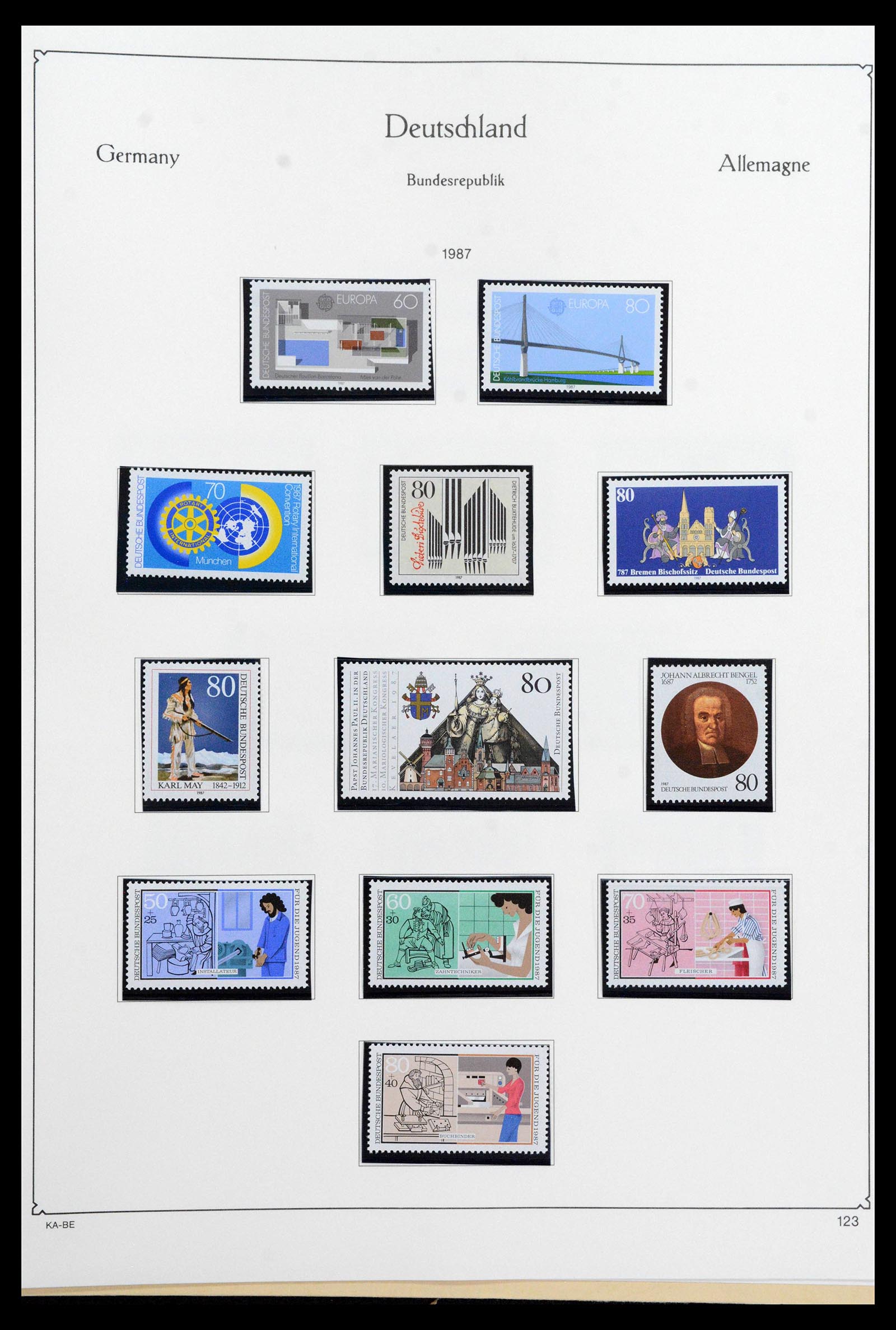 39148 0155 - Stamp collection 39148 Bundespost 1949-1987.