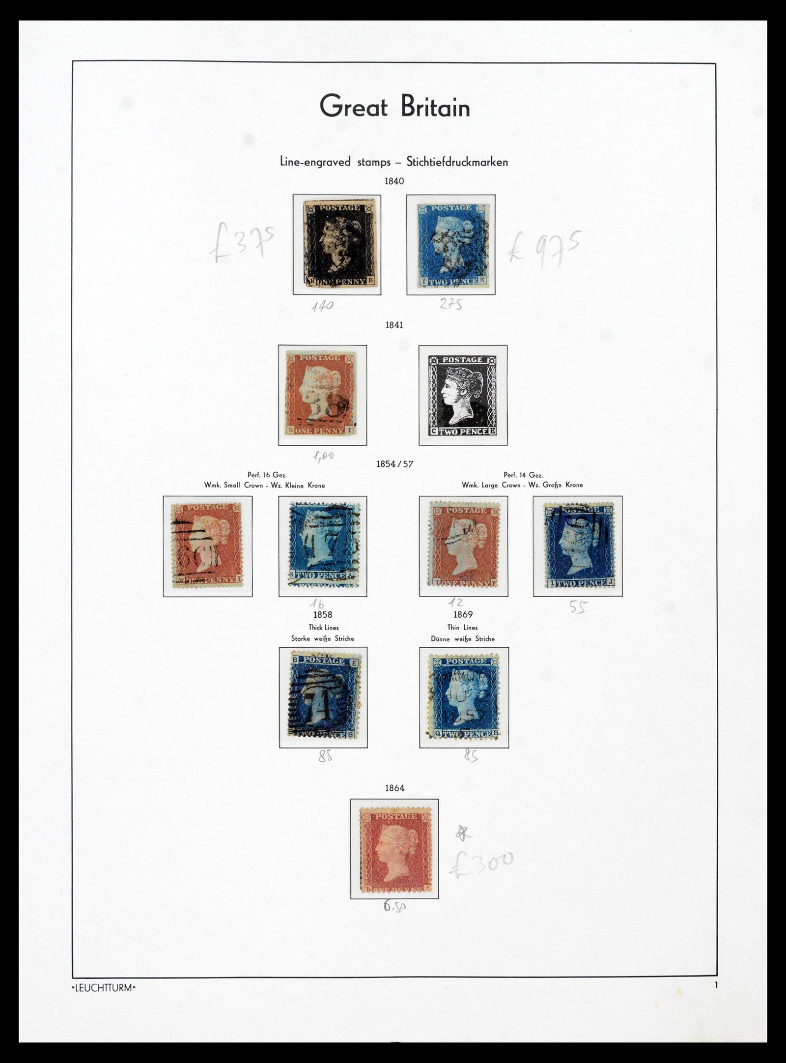 39150 0001 - Postzegelverzameling 39150 Engeland 1840-1984.