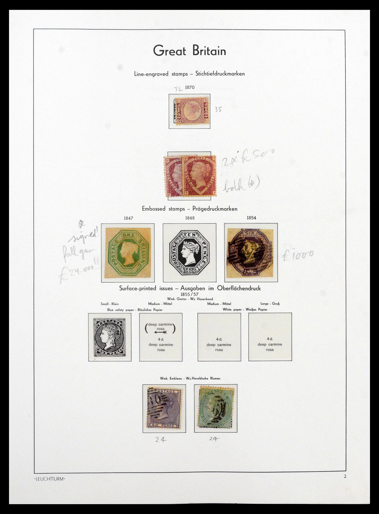 39150 0006 - Postzegelverzameling 39150 Engeland 1840-1984.