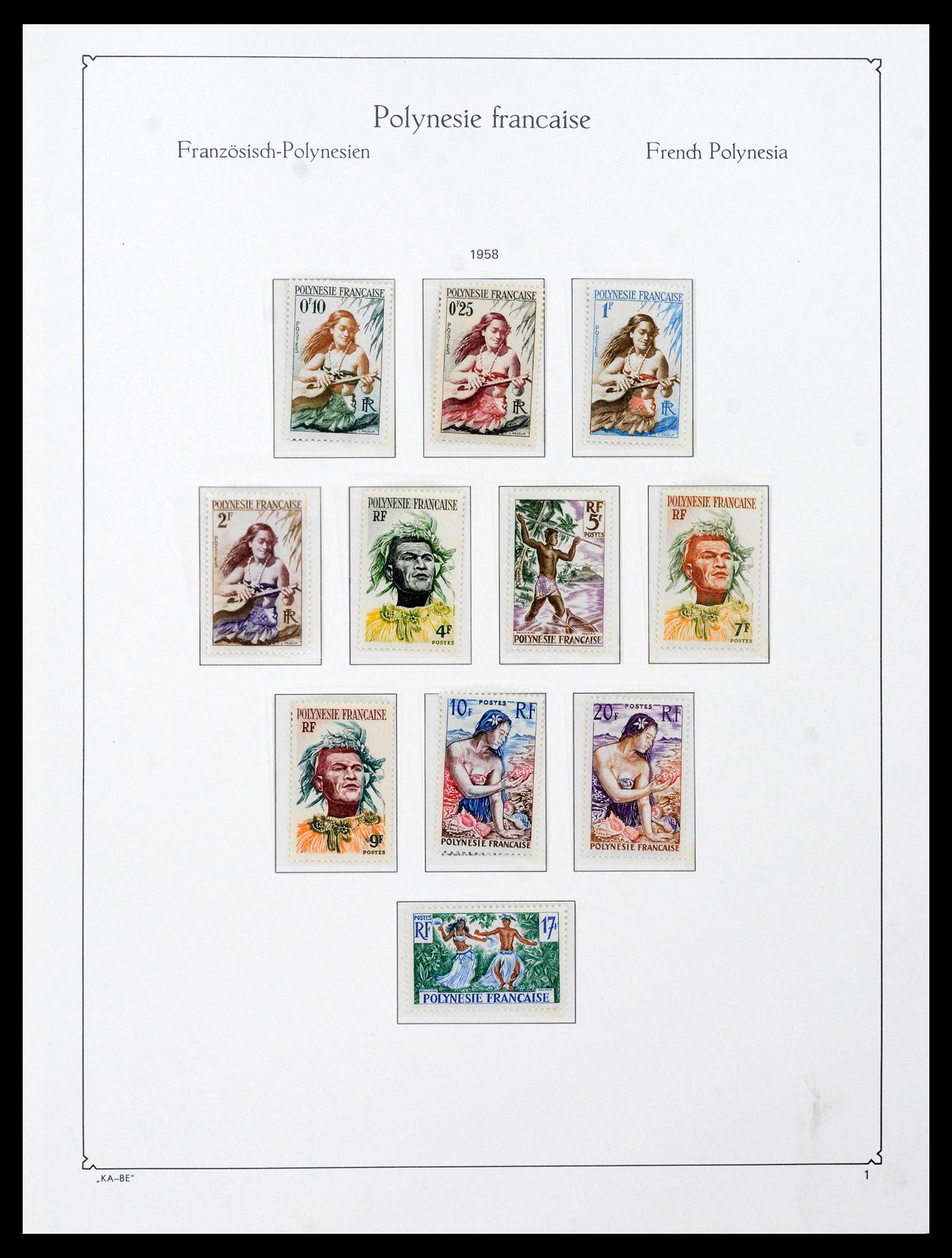 39153 0001 - Postzegelverzameling 39153 Polynesië 1958-1990.