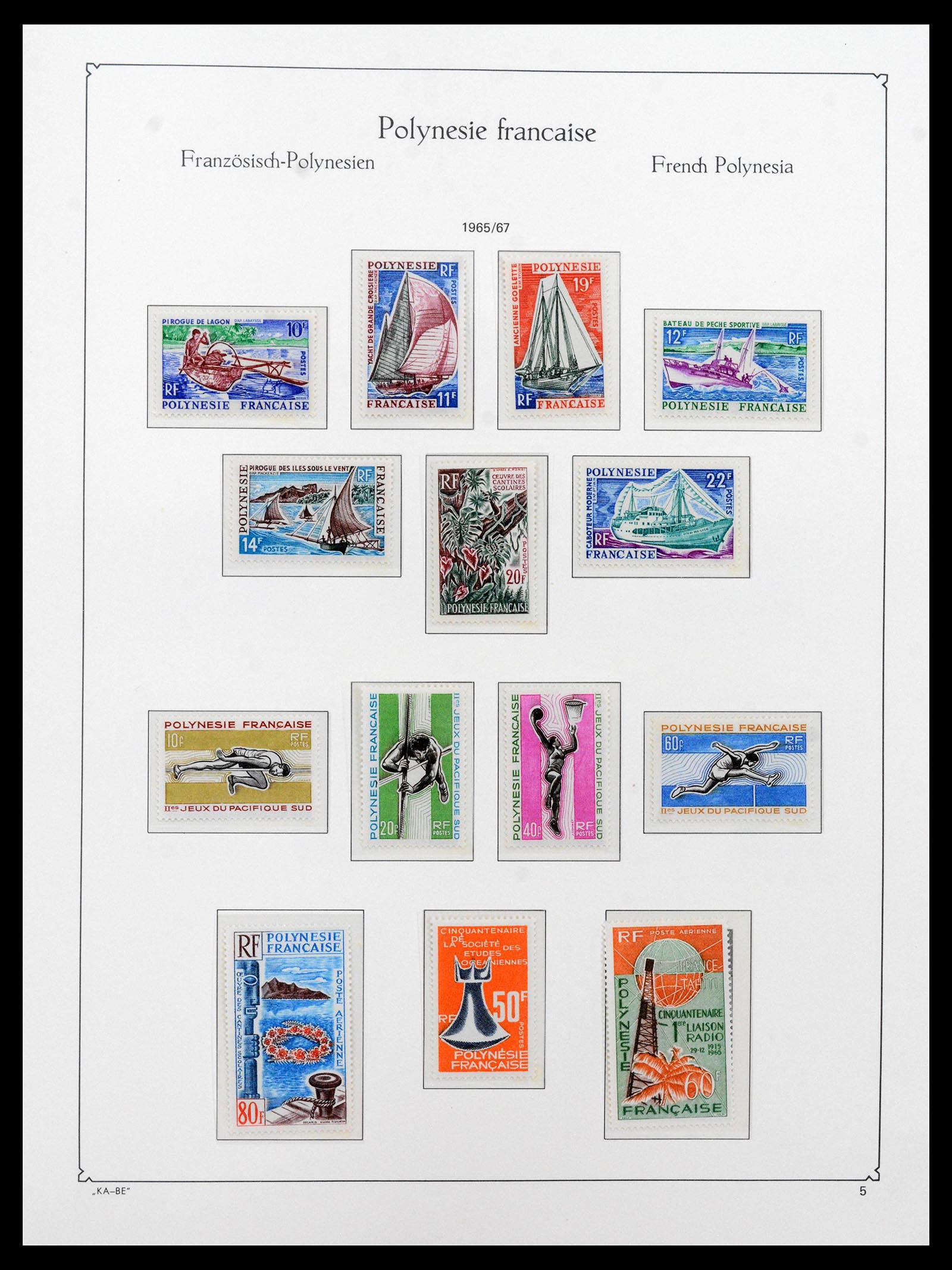 39153 0005 - Postzegelverzameling 39153 Polynesië 1958-1990.