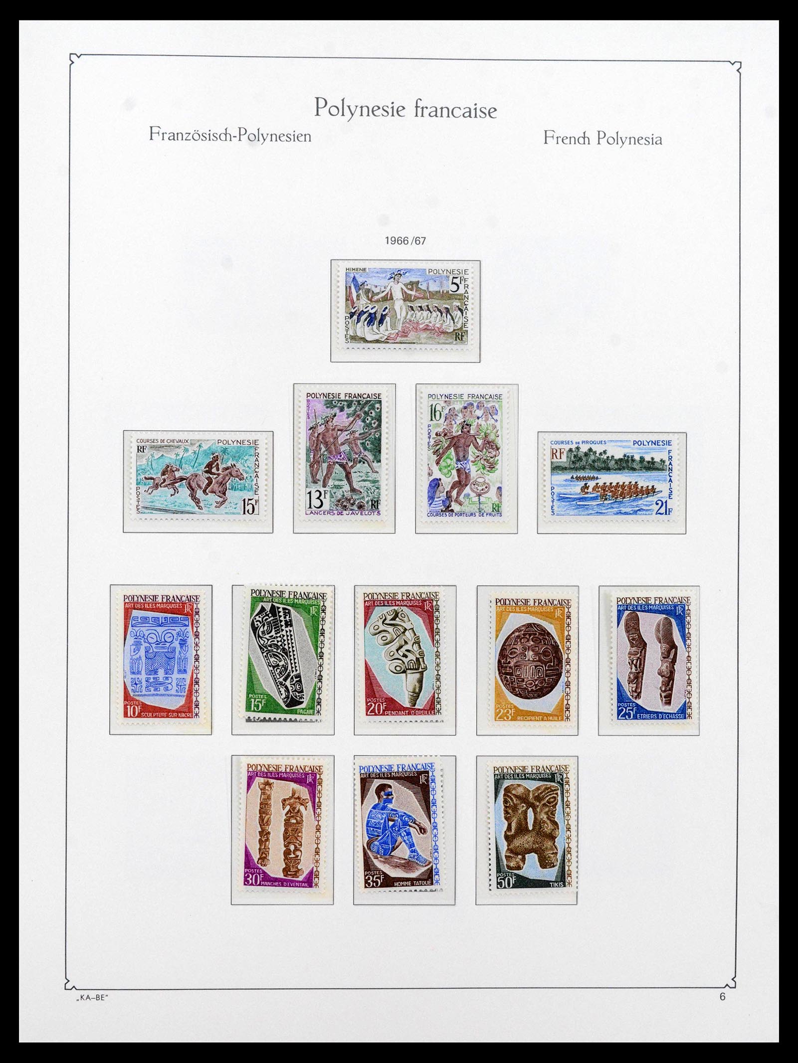 39153 0006 - Postzegelverzameling 39153 Polynesië 1958-1990.