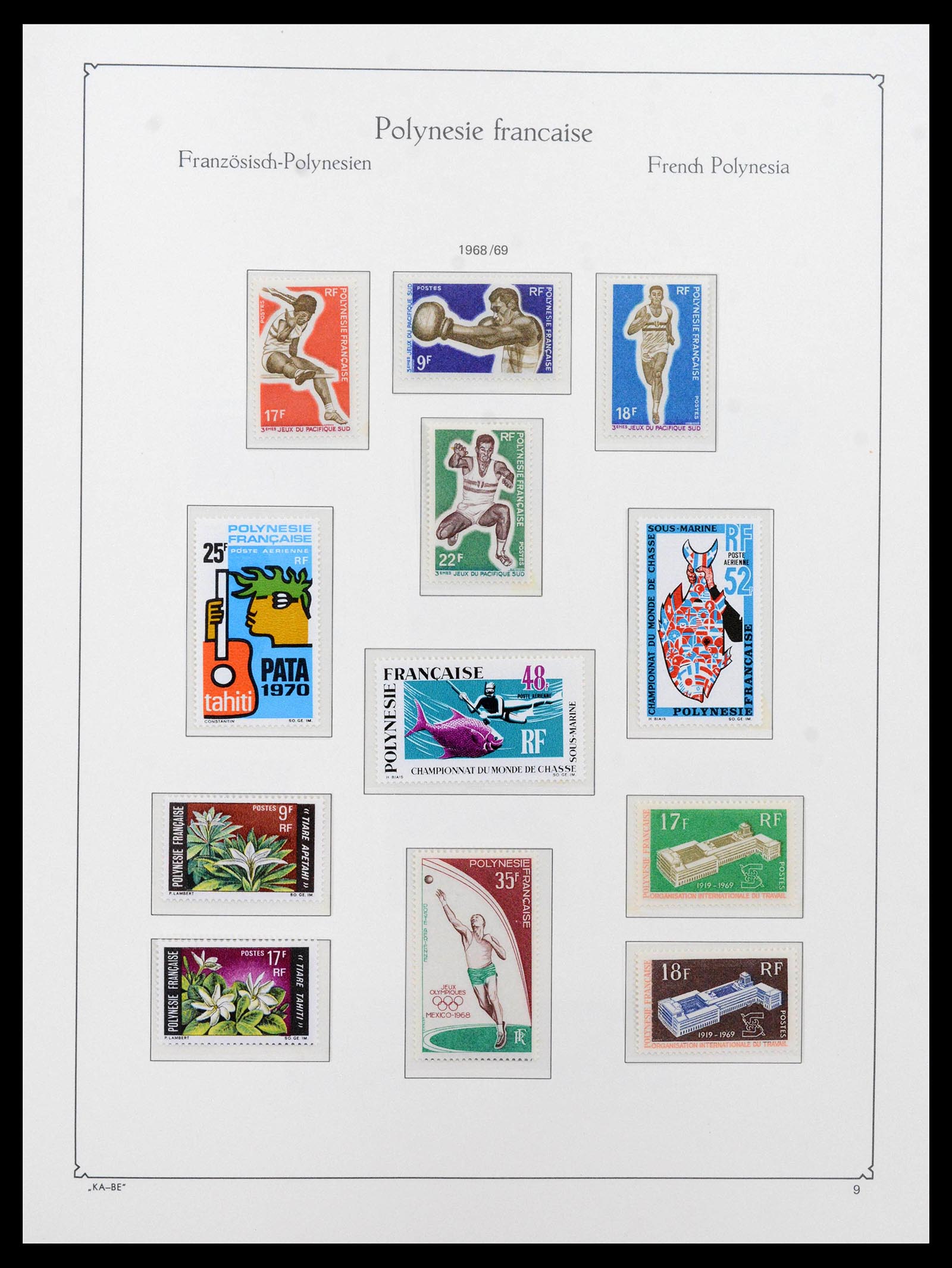 39153 0008 - Postzegelverzameling 39153 Polynesië 1958-1990.