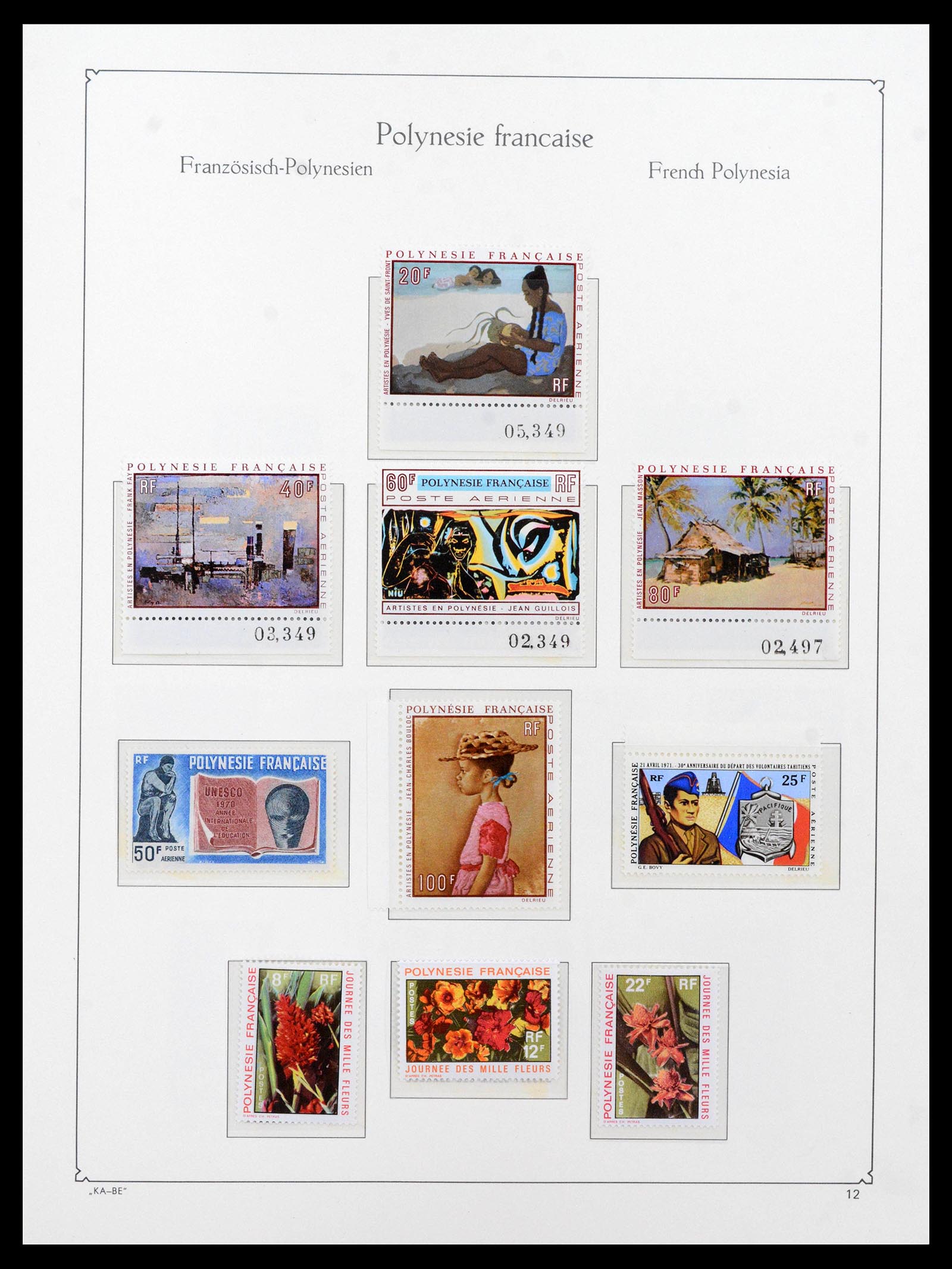 39153 0011 - Postzegelverzameling 39153 Polynesië 1958-1990.