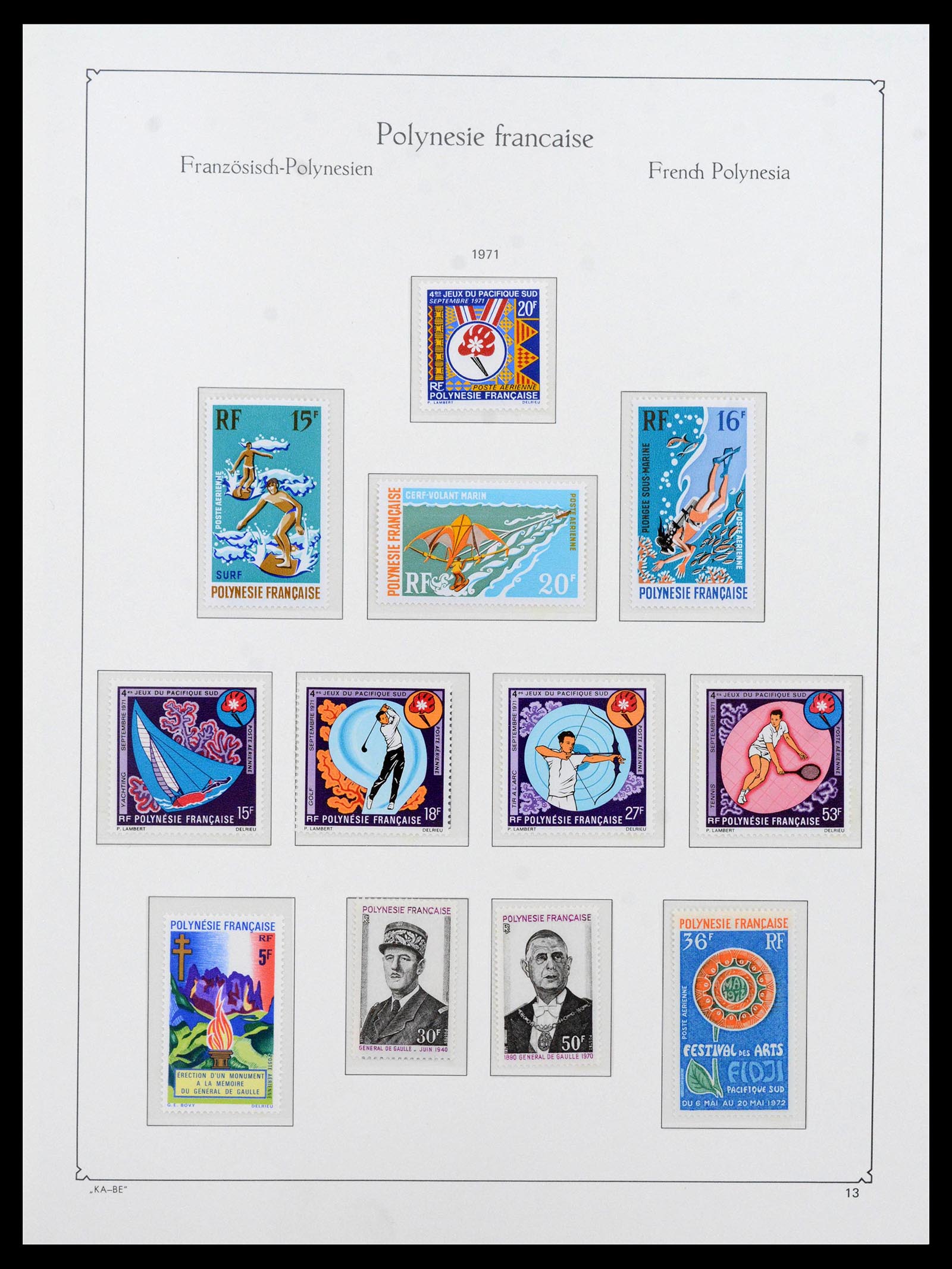 39153 0012 - Postzegelverzameling 39153 Polynesië 1958-1990.