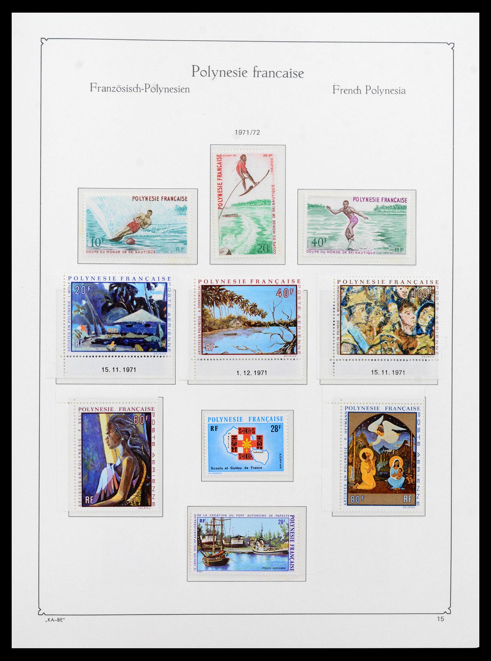 39153 0014 - Postzegelverzameling 39153 Polynesië 1958-1990.