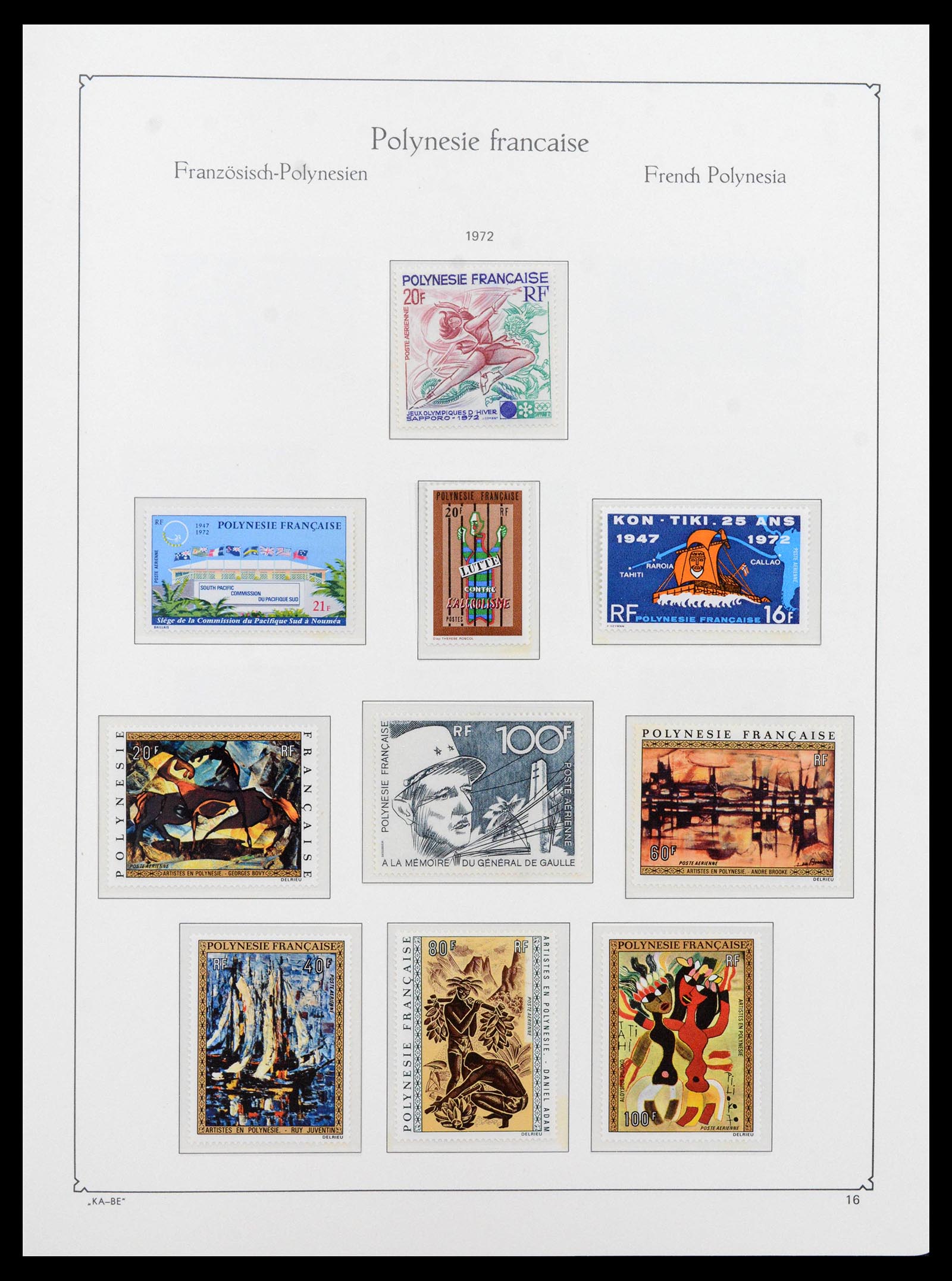39153 0015 - Postzegelverzameling 39153 Polynesië 1958-1990.
