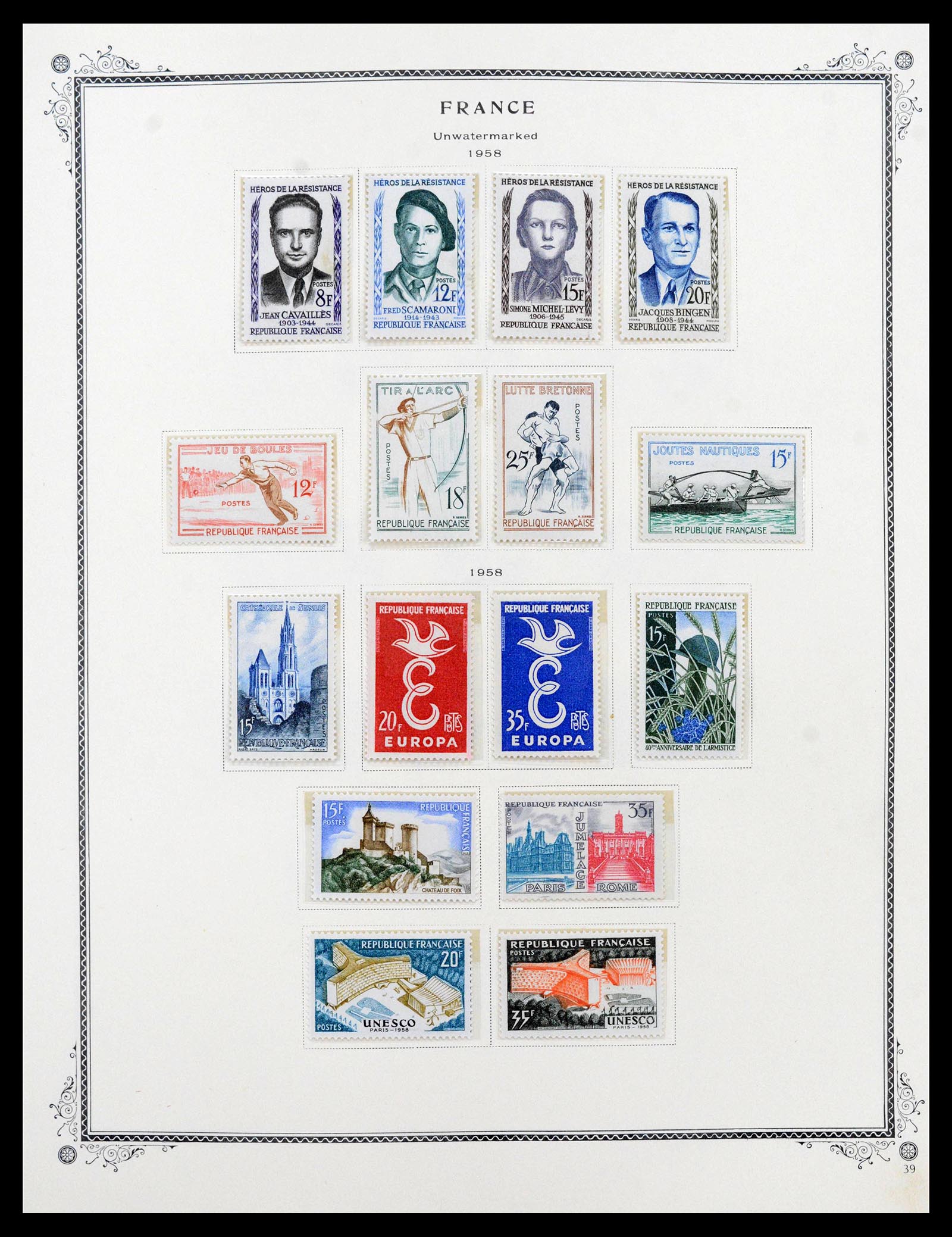 39154 0044 - Postzegelverzameling 39154 Frankrijk 1849-1984.
