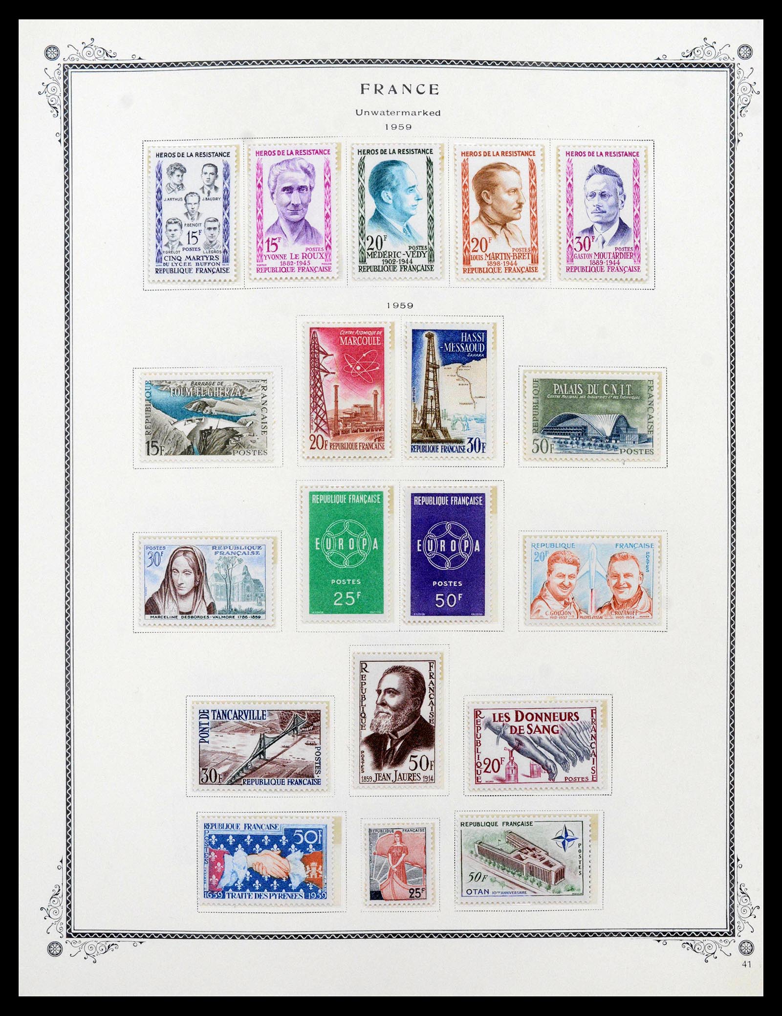 39154 0046 - Postzegelverzameling 39154 Frankrijk 1849-1984.