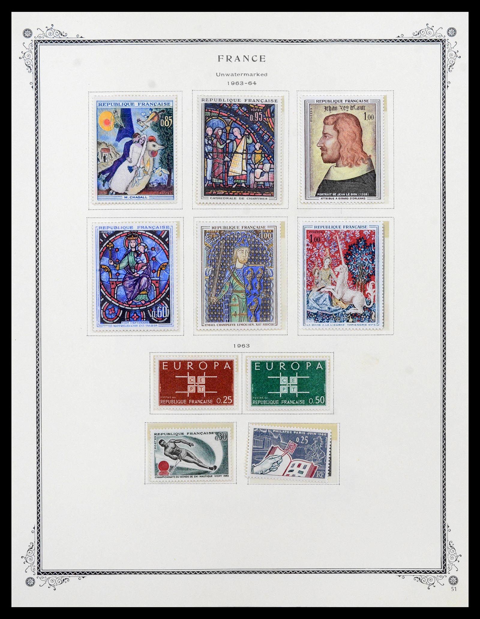 39154 0056 - Postzegelverzameling 39154 Frankrijk 1849-1984.