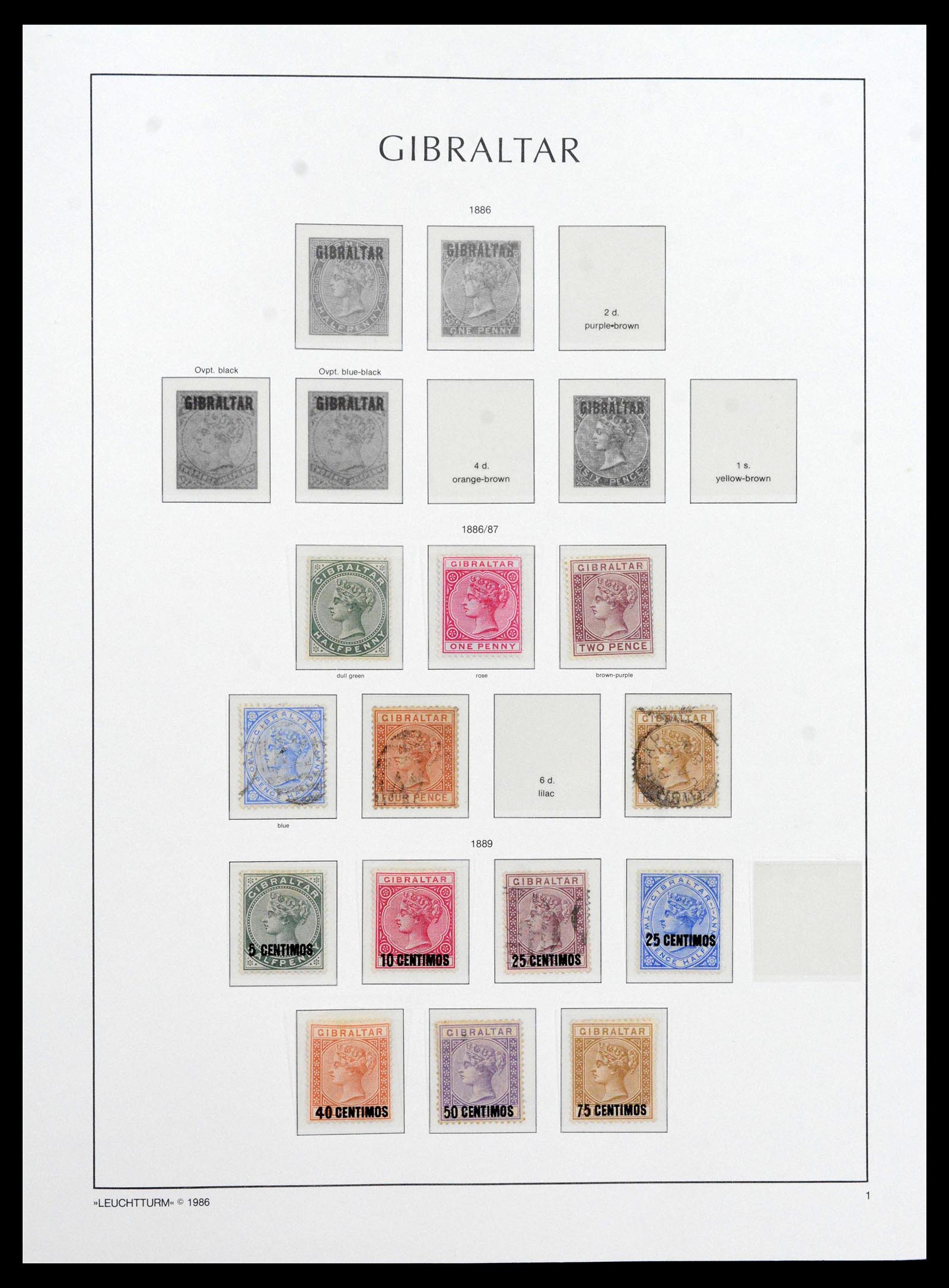 39158 0001 - Stamp collection 39158 Gibraltar 1886-2013.