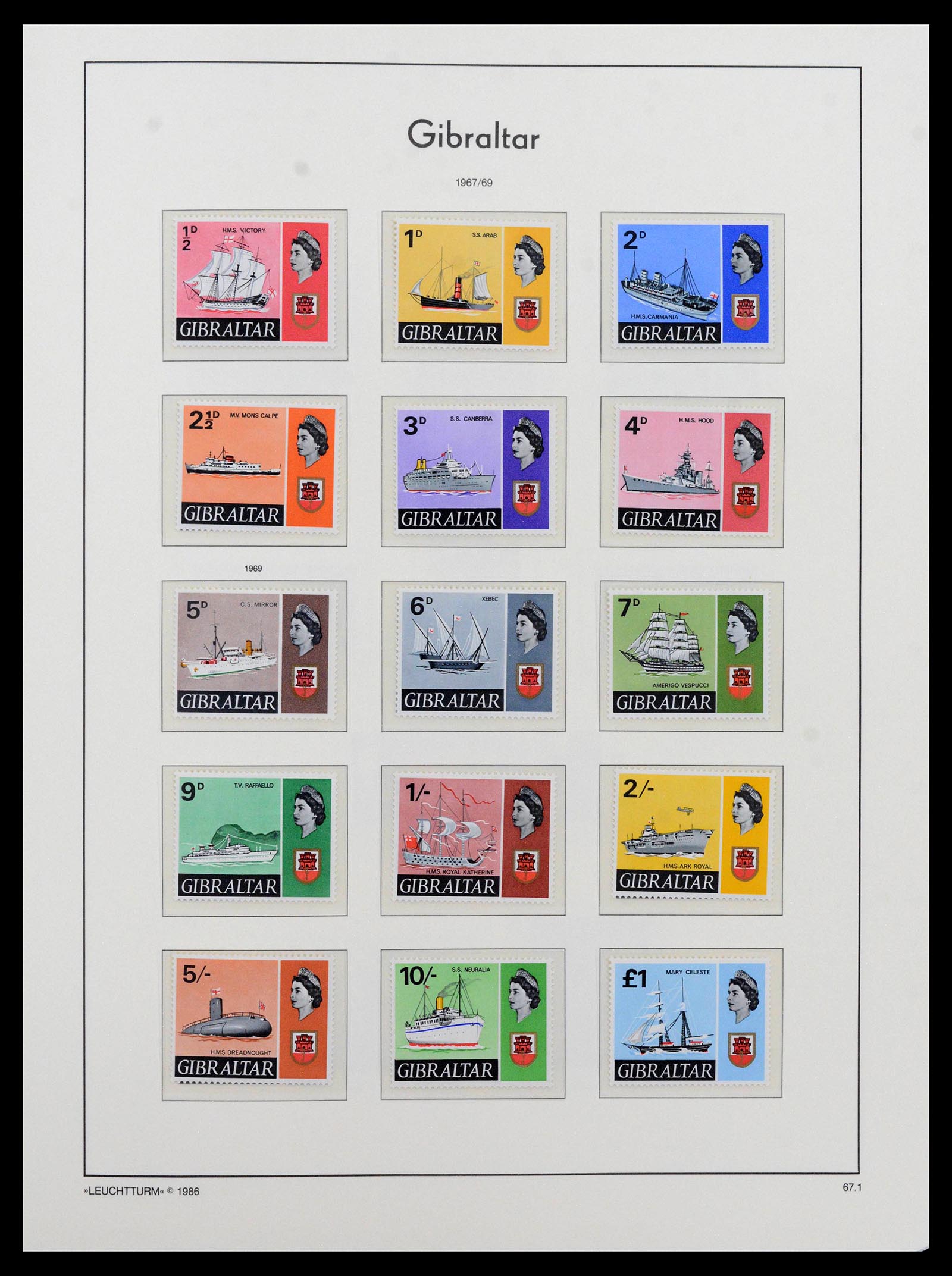 39158 0018 - Stamp collection 39158 Gibraltar 1886-2013.