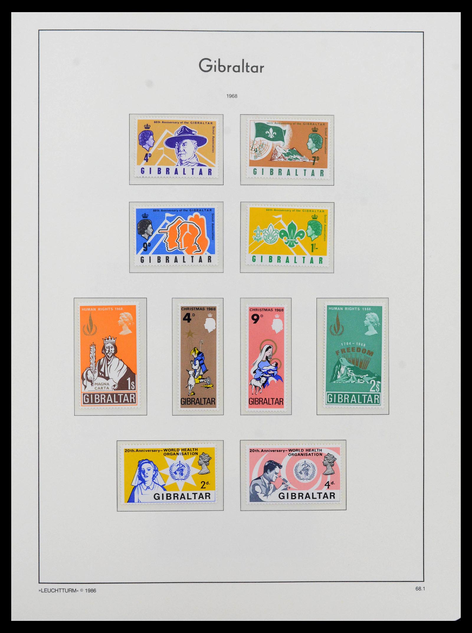 39158 0020 - Stamp collection 39158 Gibraltar 1886-2013.