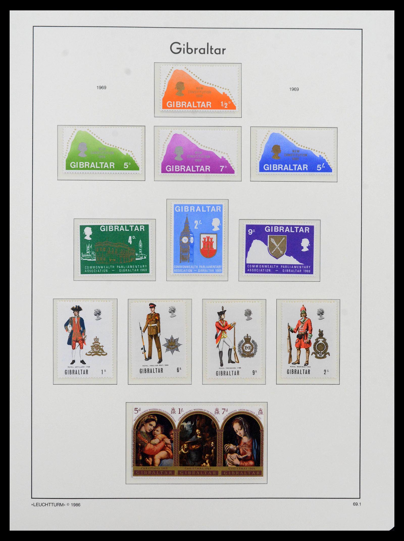 39158 0021 - Stamp collection 39158 Gibraltar 1886-2013.