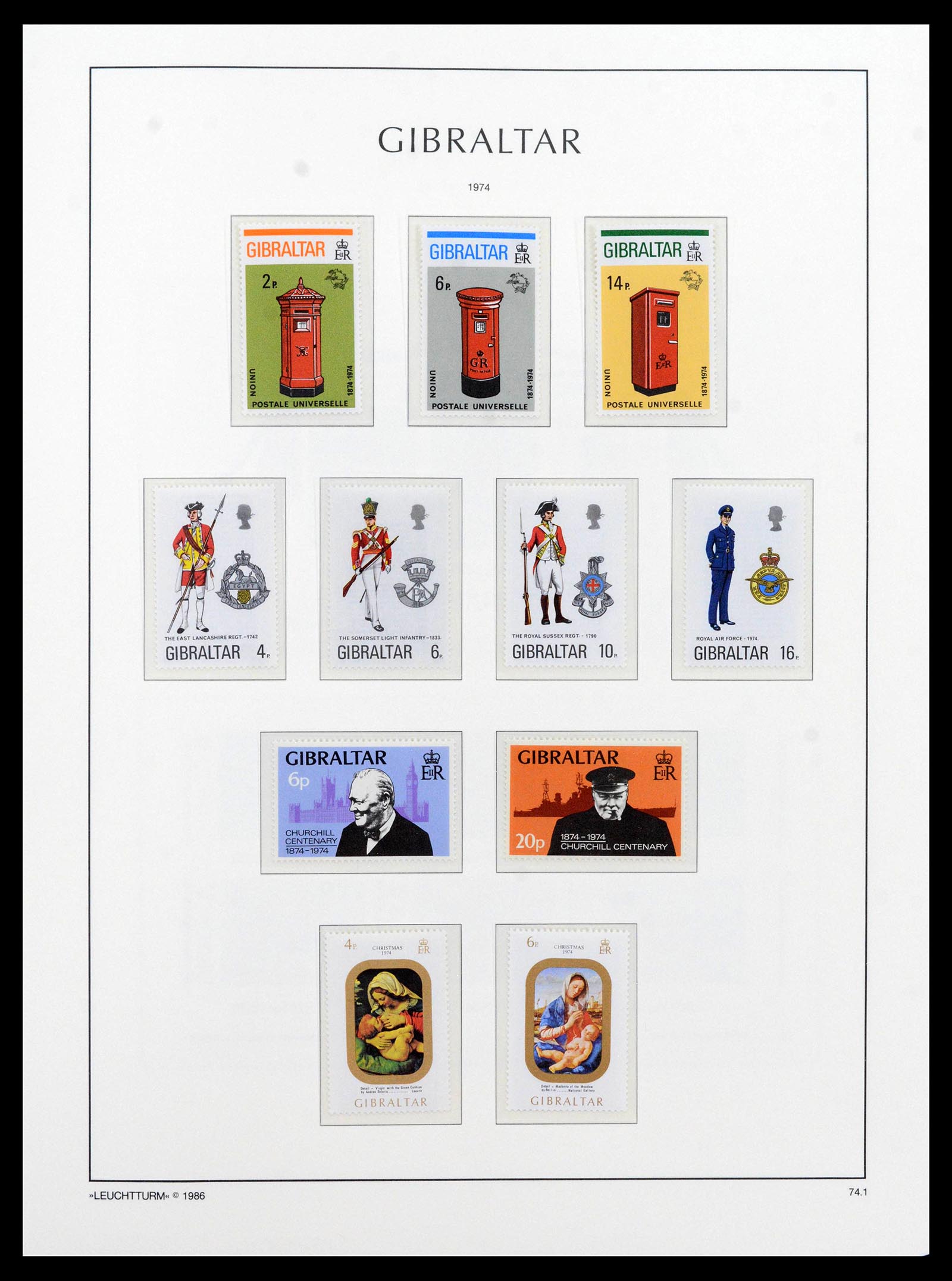 39158 0029 - Stamp collection 39158 Gibraltar 1886-2013.