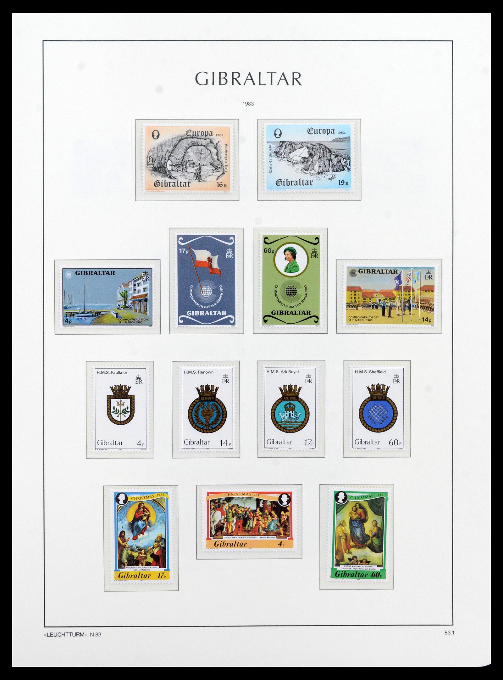 39158 0052 - Stamp collection 39158 Gibraltar 1886-2013.