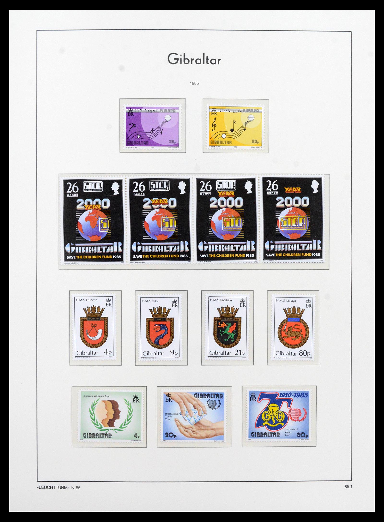 39158 0055 - Stamp collection 39158 Gibraltar 1886-2013.