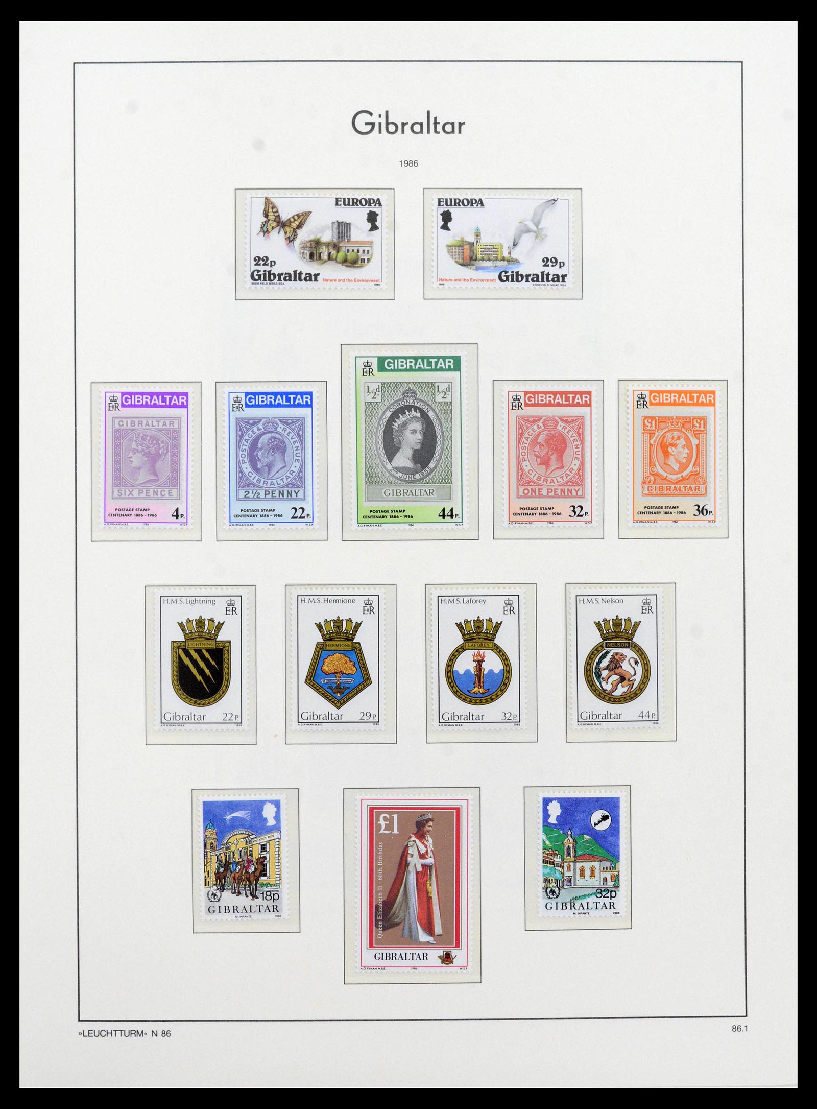 39158 0057 - Stamp collection 39158 Gibraltar 1886-2013.