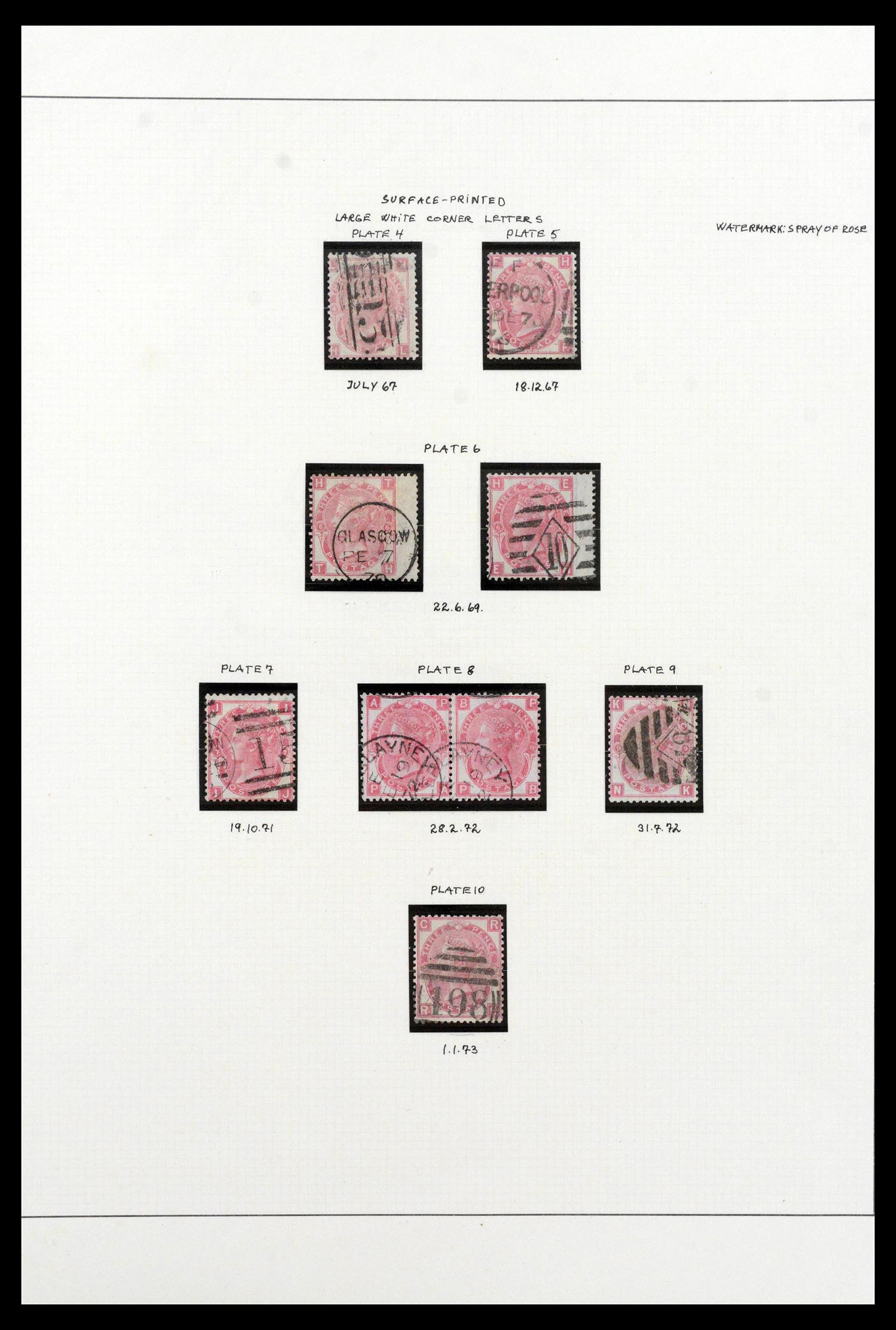 39160 0008 - Stamp collection 39160 Great Britain 1855-1883.