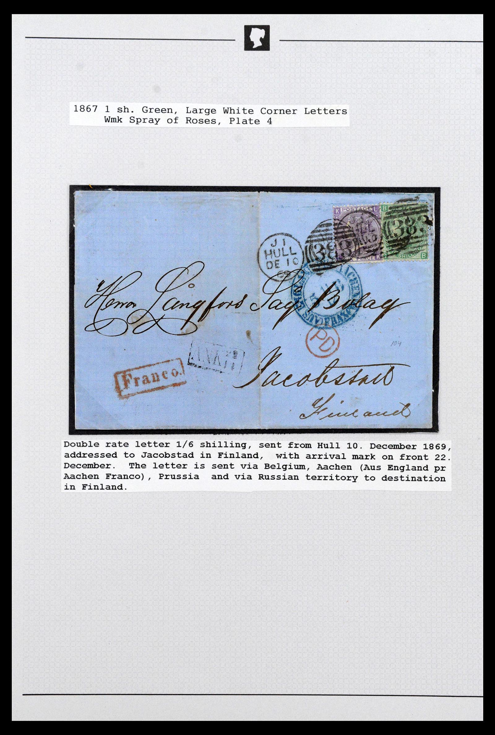 39160 0012 - Stamp collection 39160 Great Britain 1855-1883.