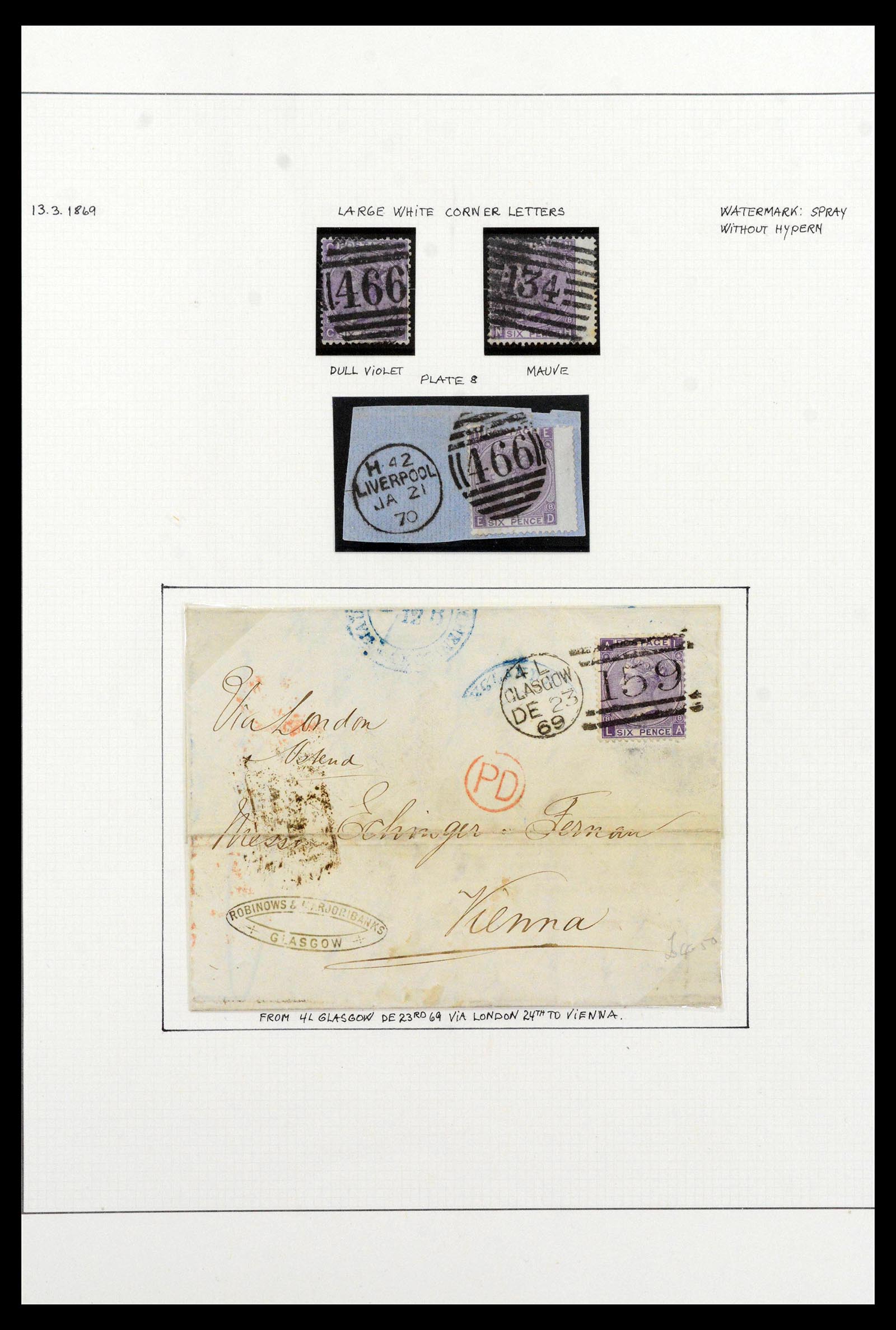 39160 0013 - Stamp collection 39160 Great Britain 1855-1883.
