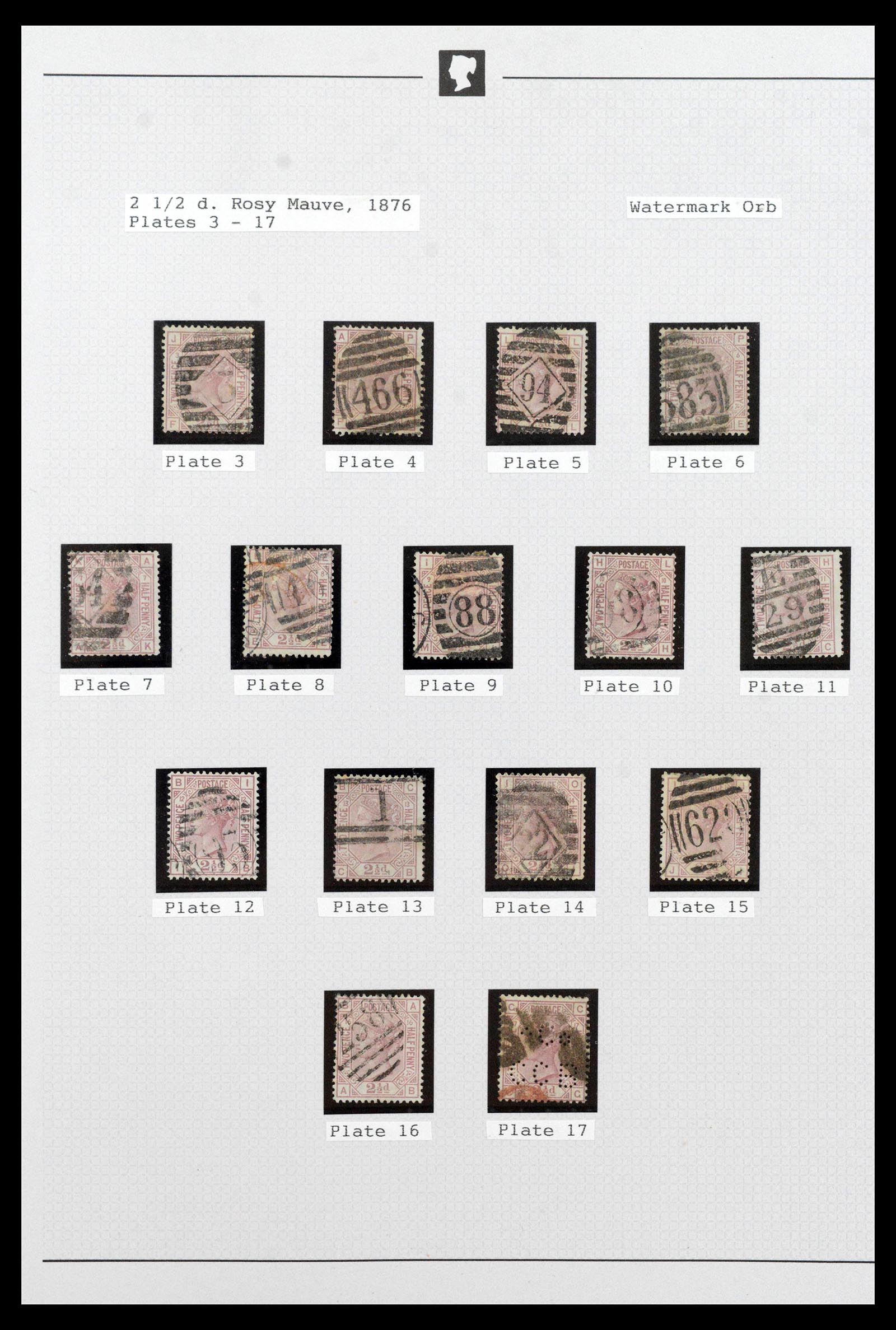 39160 0019 - Stamp collection 39160 Great Britain 1855-1883.