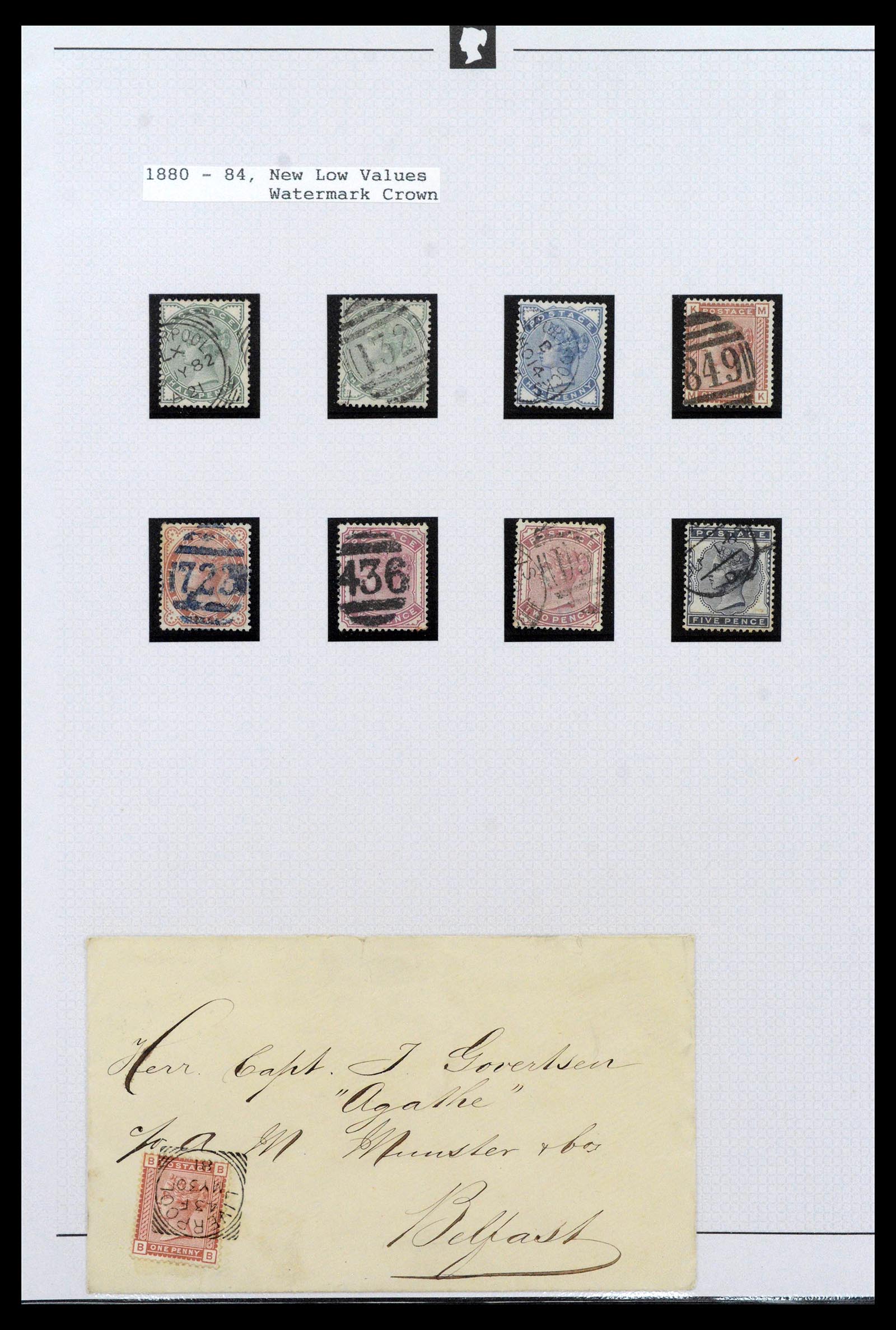 39160 0023 - Stamp collection 39160 Great Britain 1855-1883.