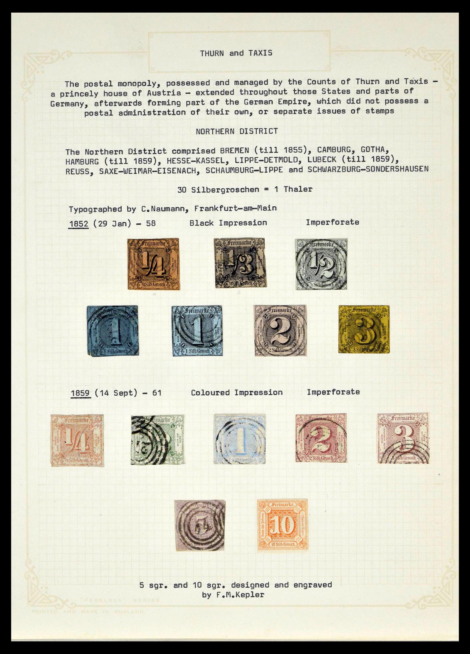 39161 0041 - Postzegelverzameling 39161 Oud Duitse Staten 1850-1920.