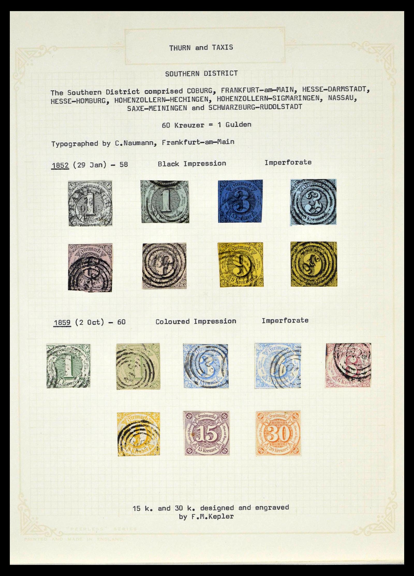 39161 0043 - Postzegelverzameling 39161 Oud Duitse Staten 1850-1920.