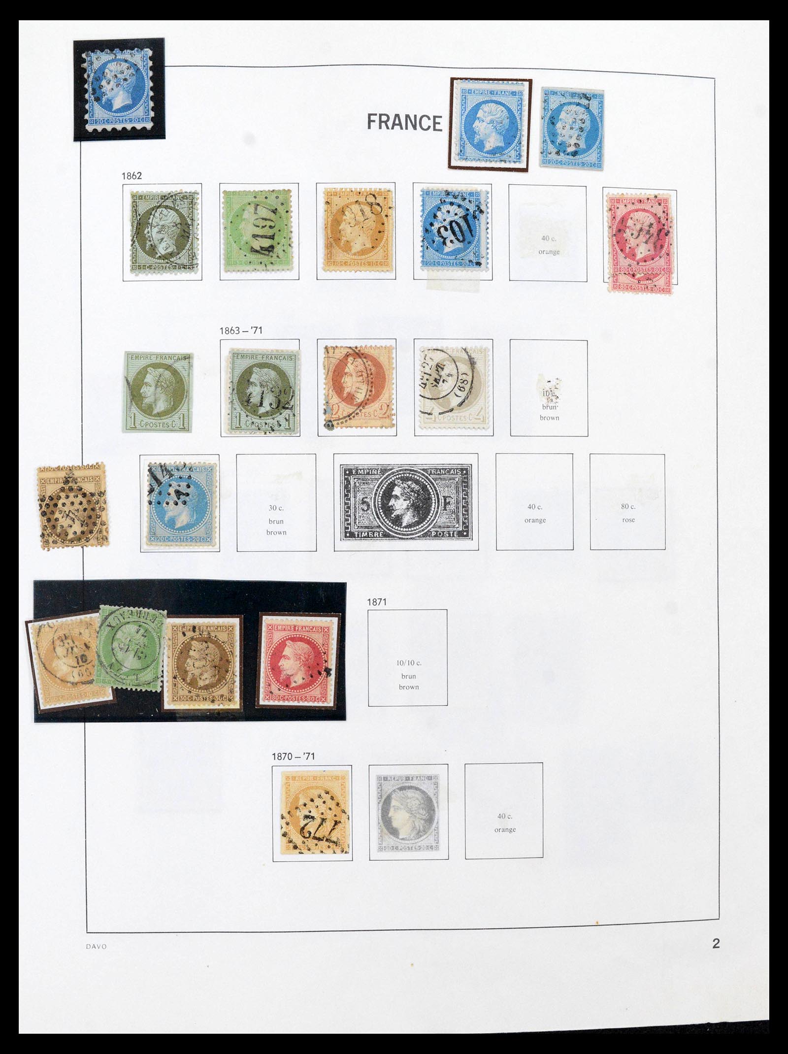 39164 0002 - Postzegelverzameling 39164 Frankrijk 1849-1981.