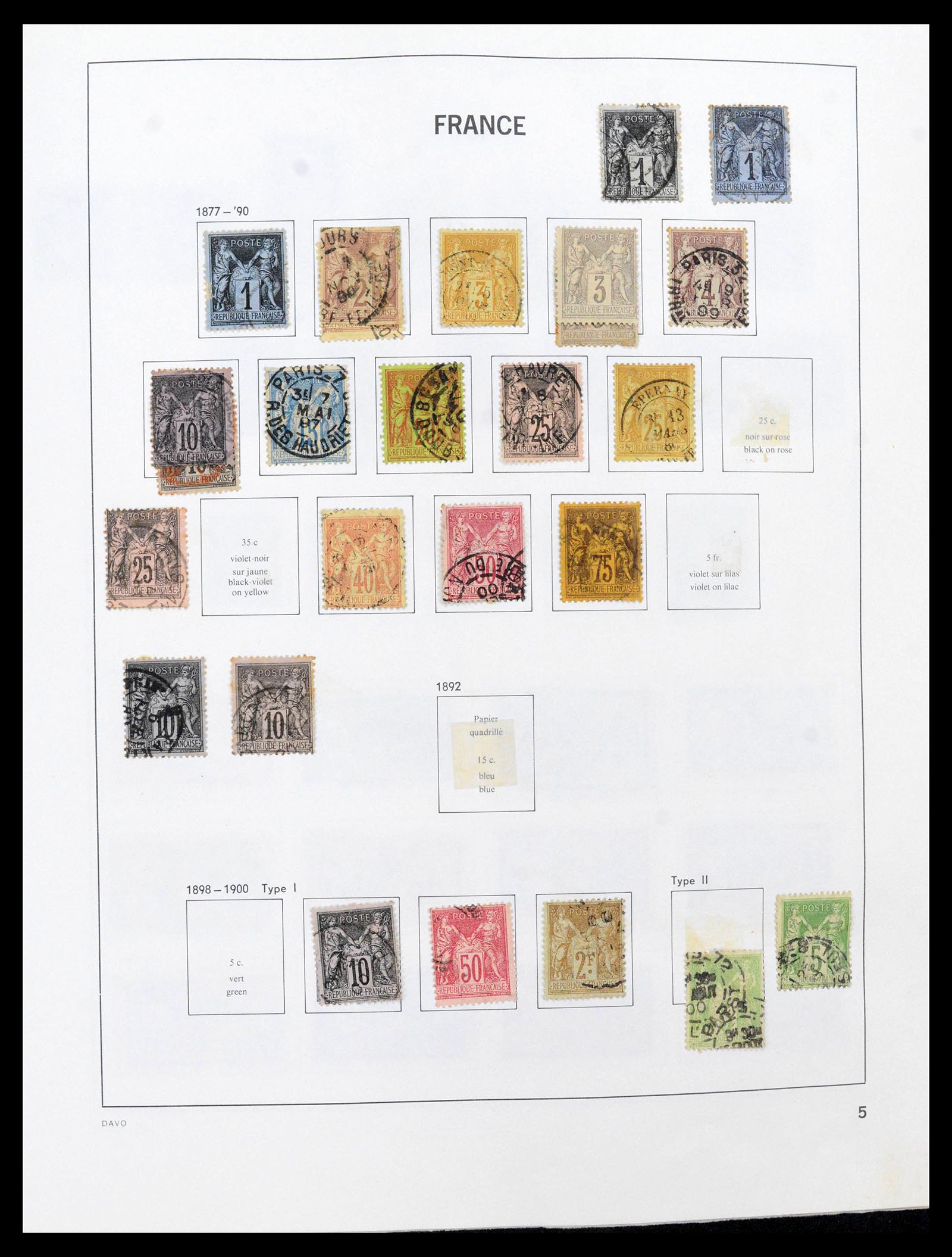 39164 0005 - Postzegelverzameling 39164 Frankrijk 1849-1981.
