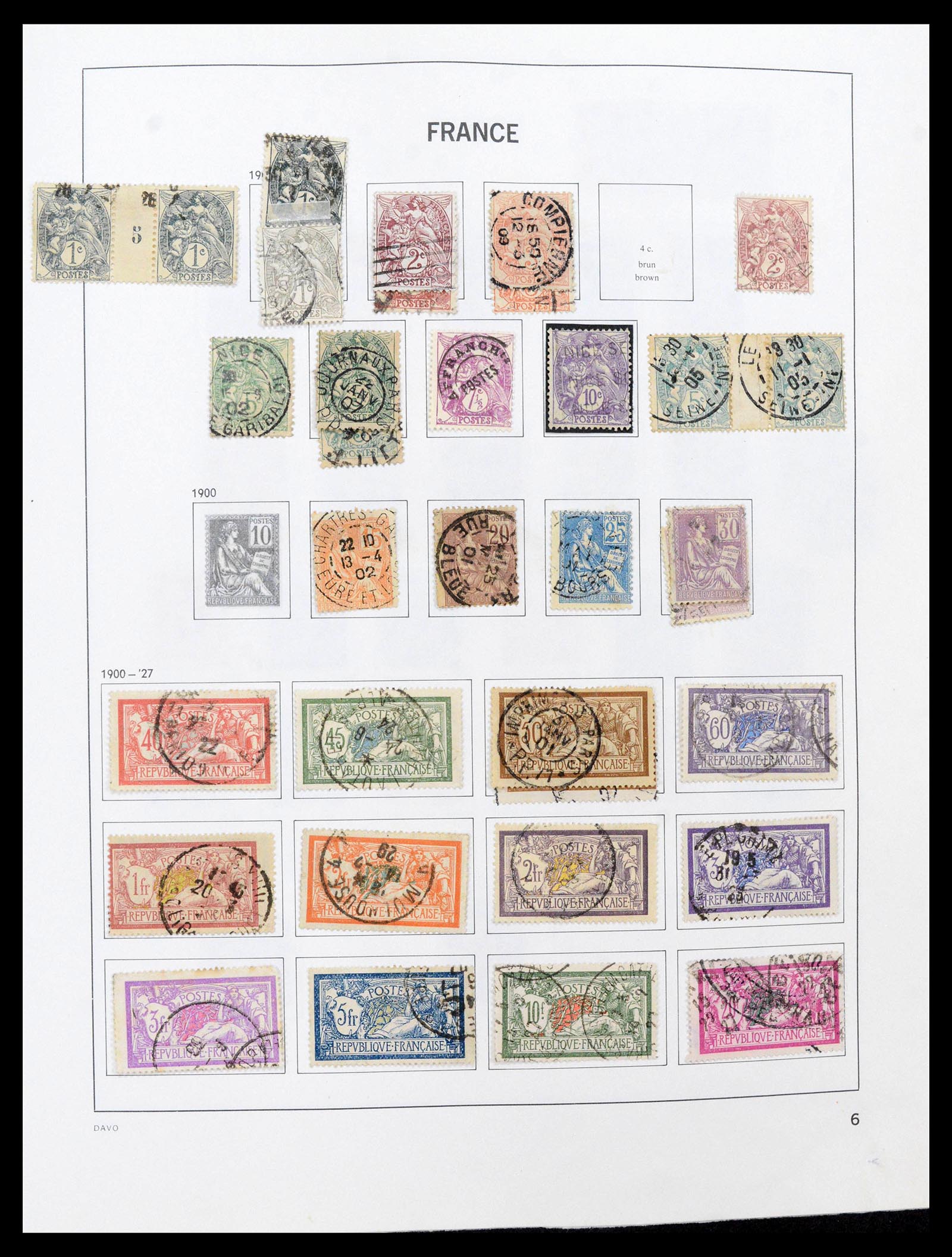 39164 0006 - Postzegelverzameling 39164 Frankrijk 1849-1981.