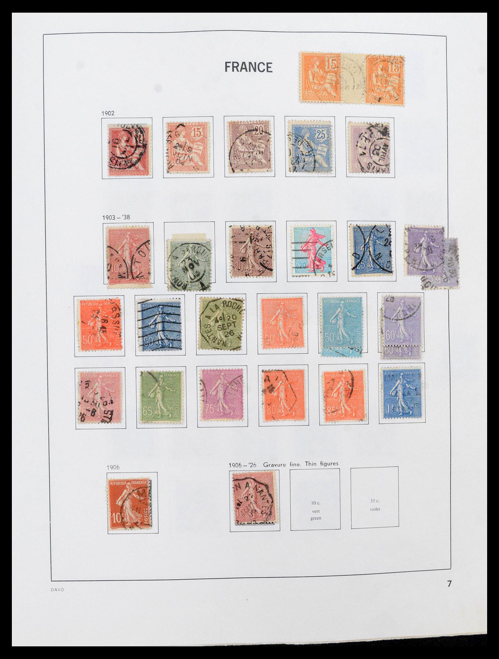 39164 0007 - Postzegelverzameling 39164 Frankrijk 1849-1981.