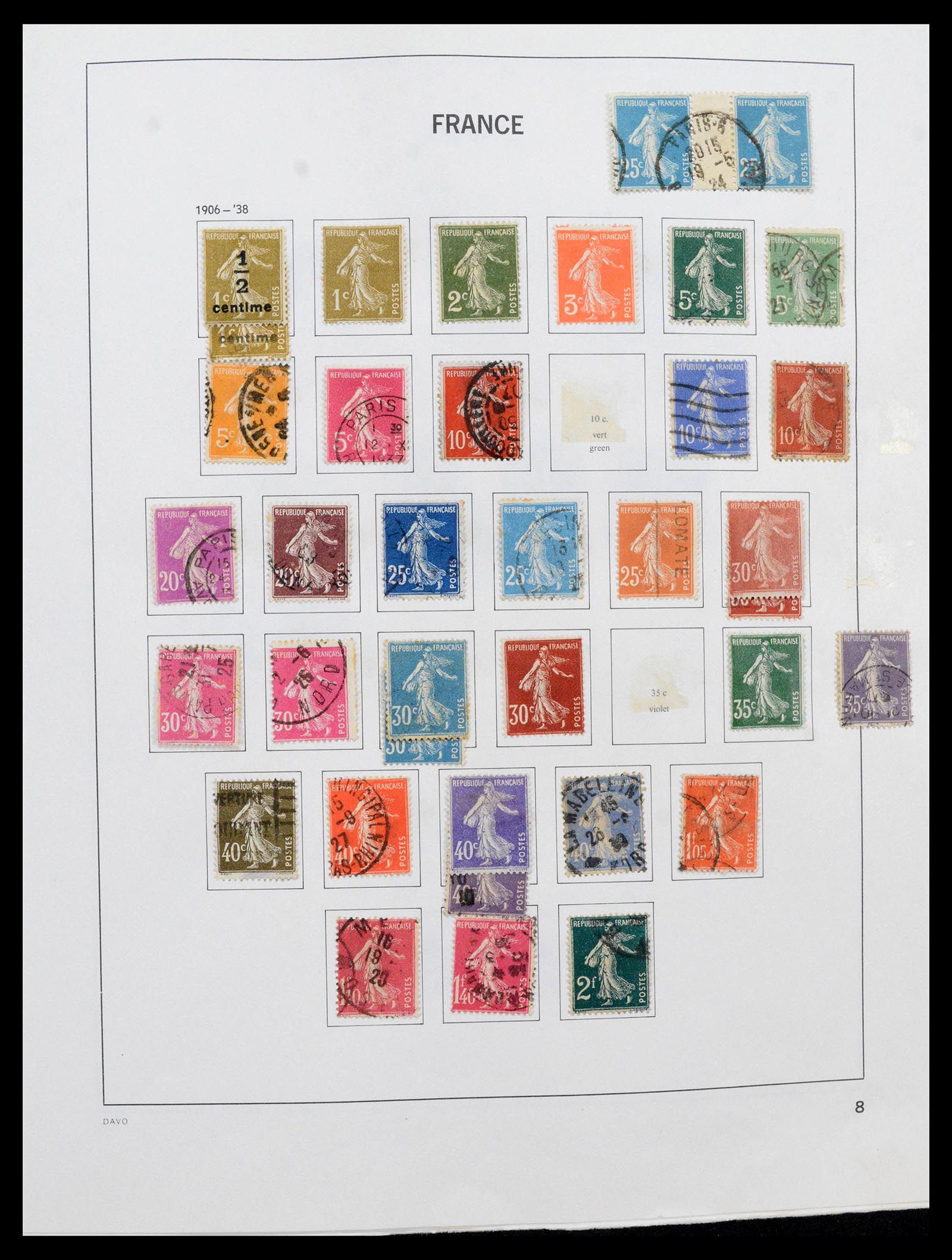 39164 0008 - Postzegelverzameling 39164 Frankrijk 1849-1981.