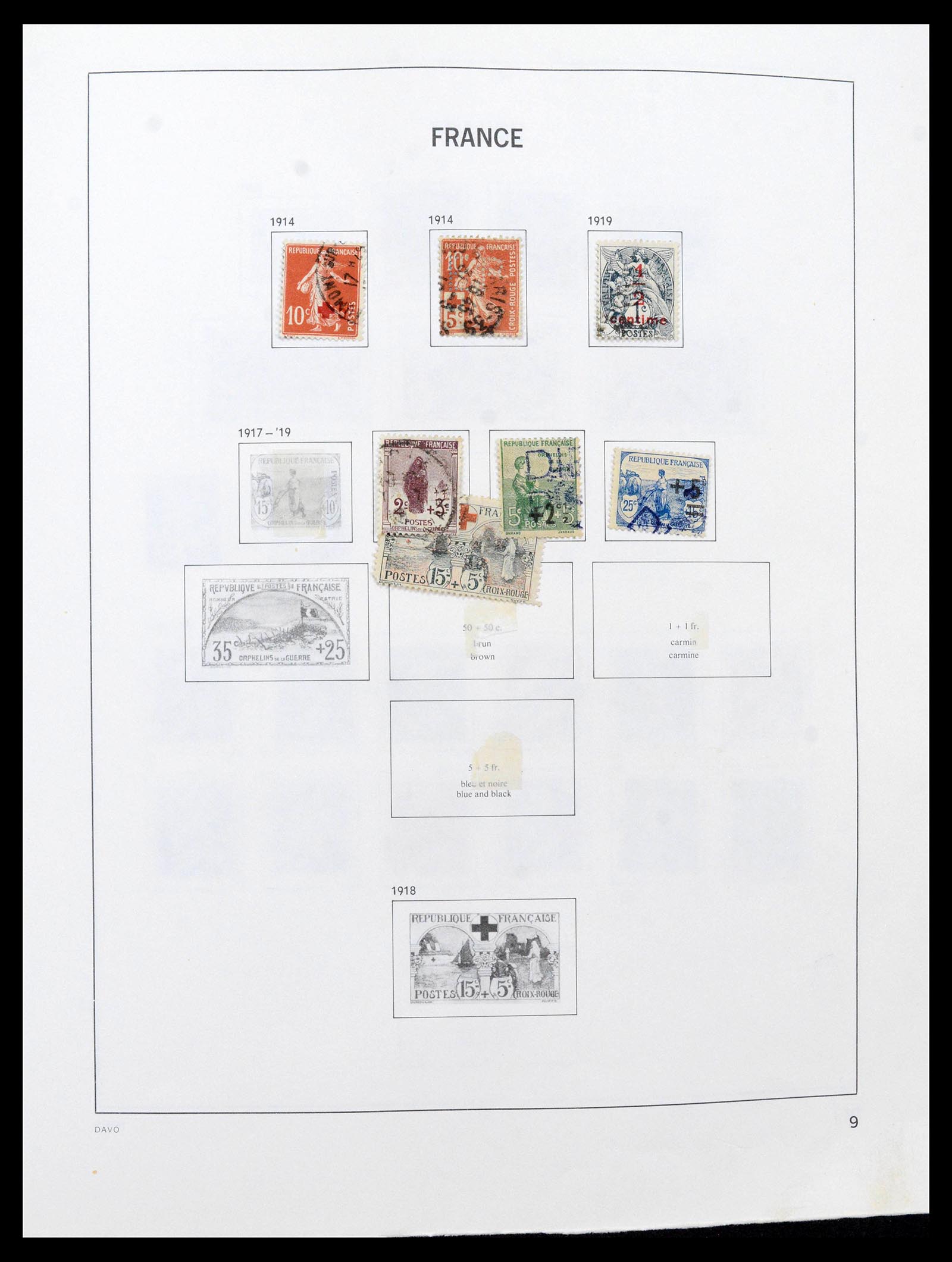 39164 0009 - Postzegelverzameling 39164 Frankrijk 1849-1981.