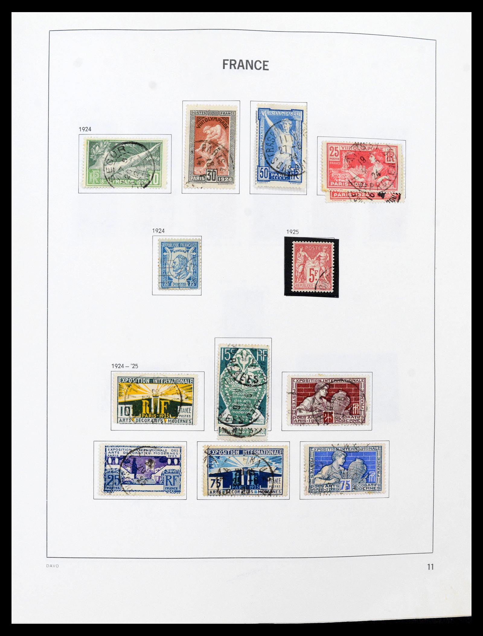 39164 0011 - Postzegelverzameling 39164 Frankrijk 1849-1981.