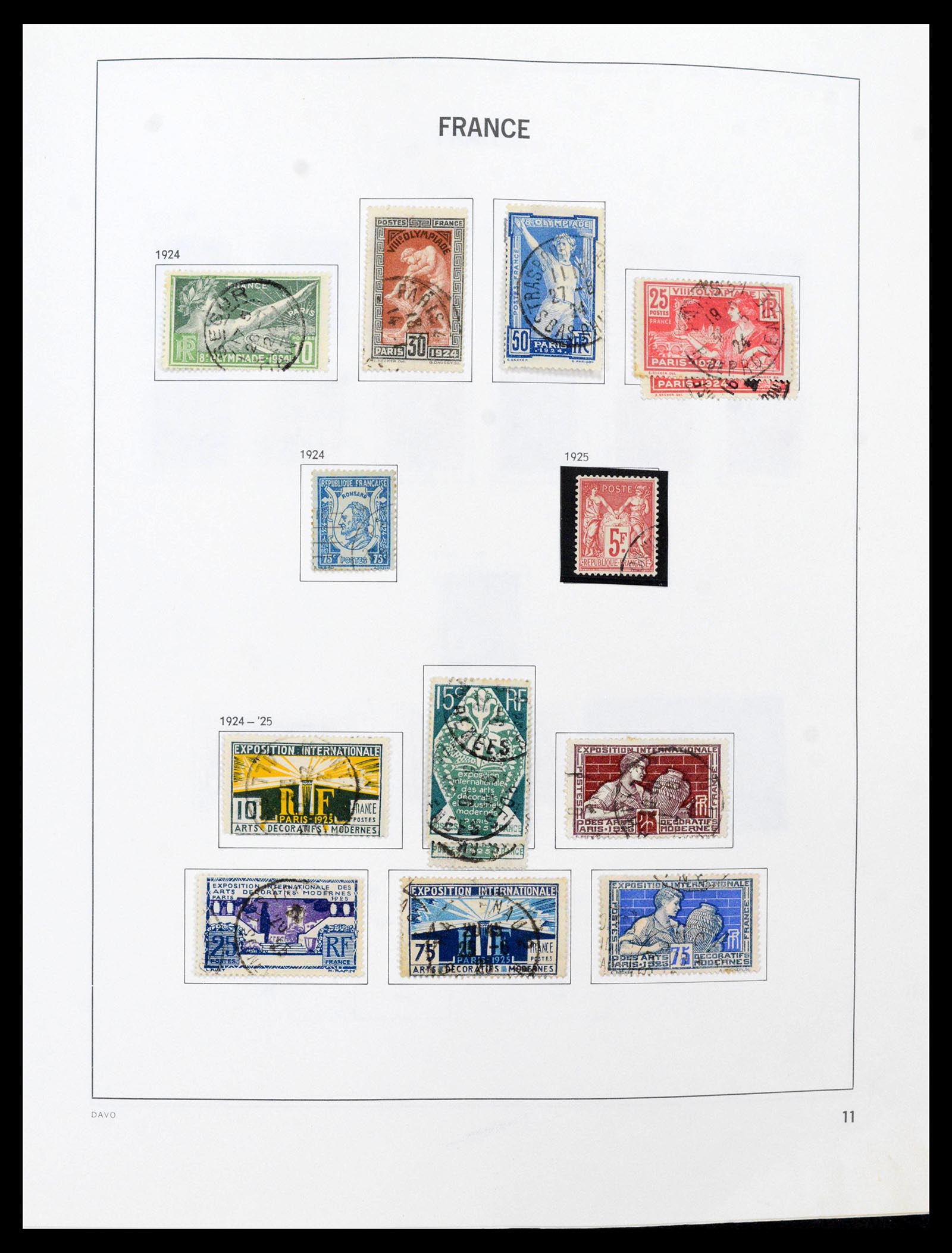 39164 0011 - Postzegelverzameling 39164 Frankrijk 1849-1981.