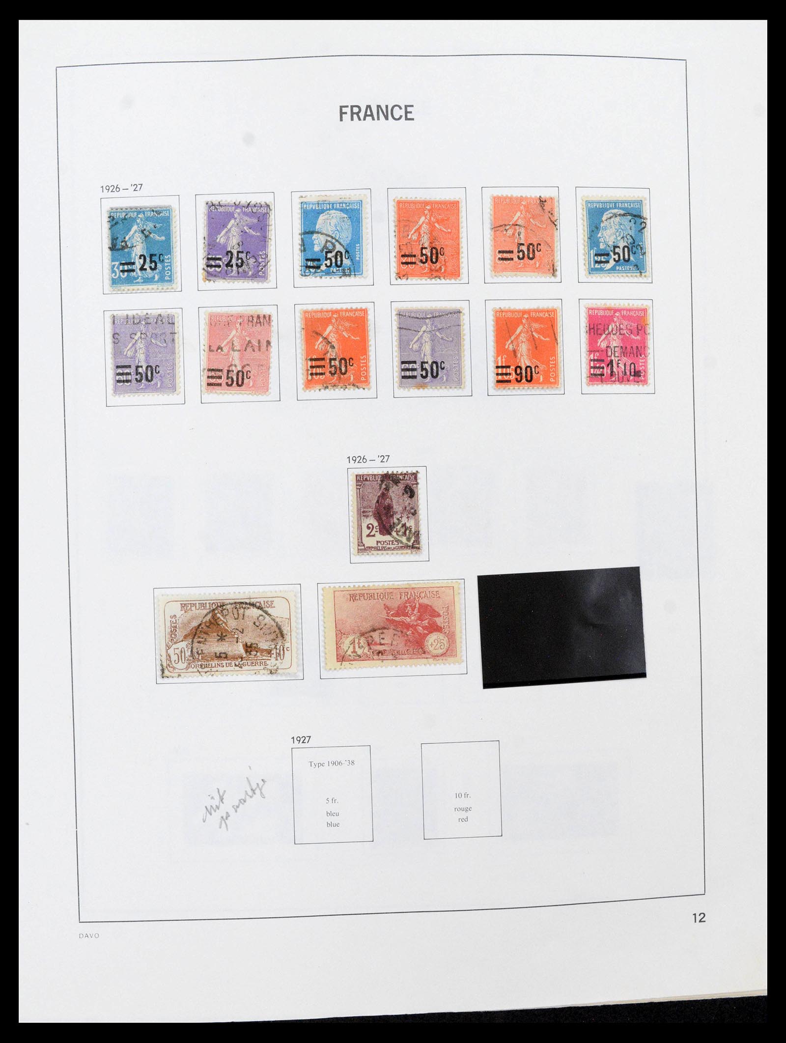 39164 0012 - Postzegelverzameling 39164 Frankrijk 1849-1981.