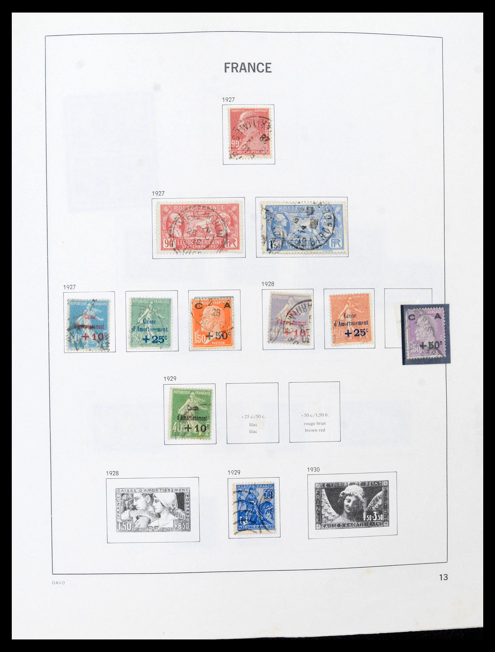 39164 0013 - Postzegelverzameling 39164 Frankrijk 1849-1981.