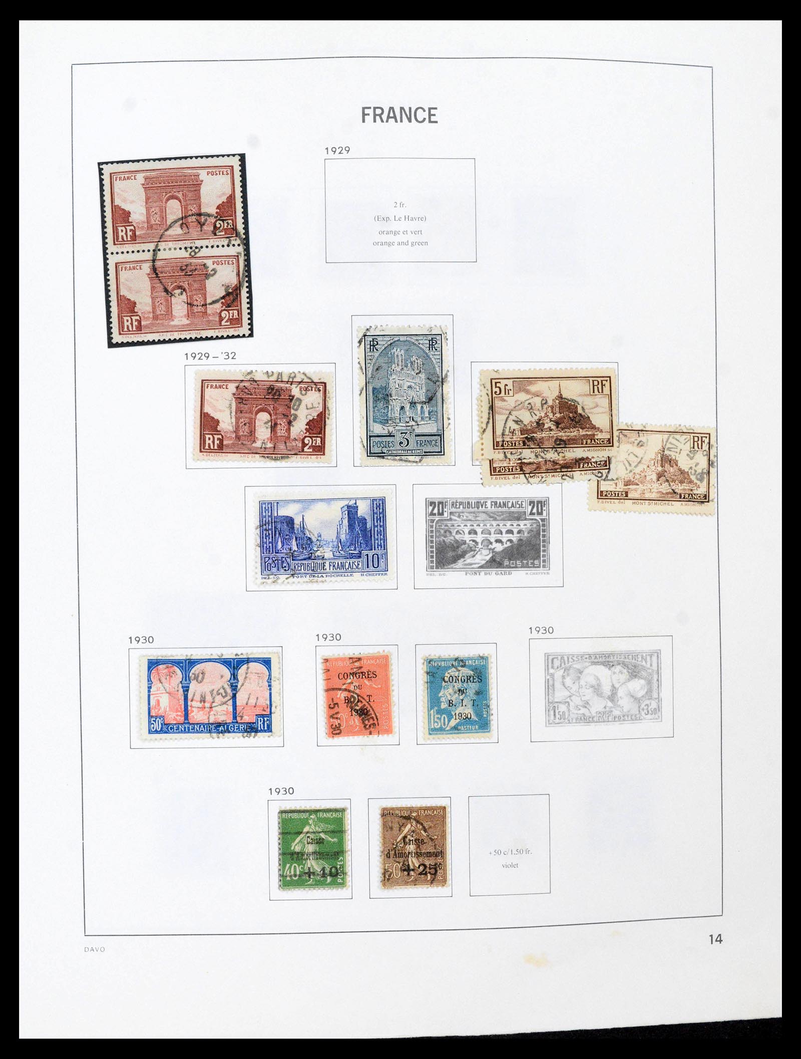 39164 0014 - Postzegelverzameling 39164 Frankrijk 1849-1981.