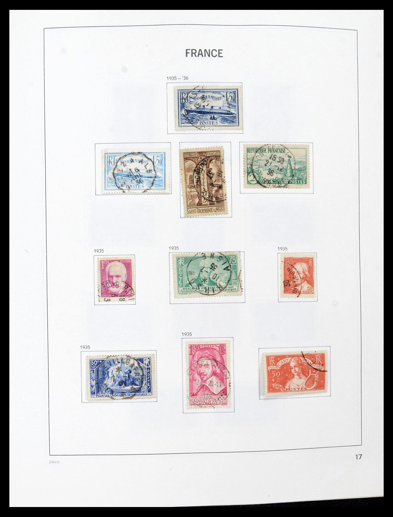 39164 0017 - Postzegelverzameling 39164 Frankrijk 1849-1981.