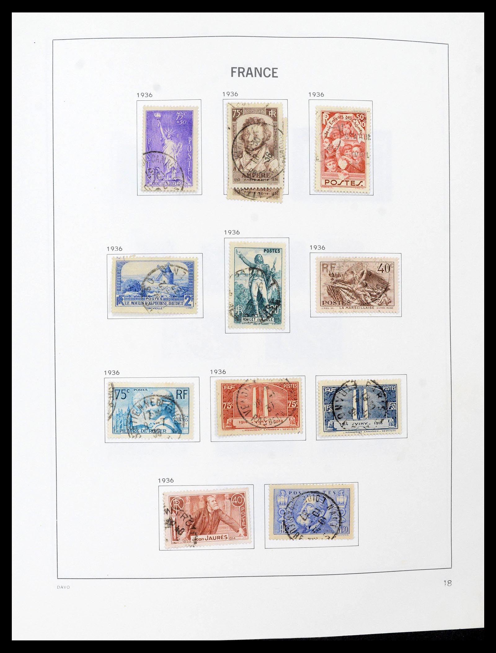 39164 0018 - Postzegelverzameling 39164 Frankrijk 1849-1981.