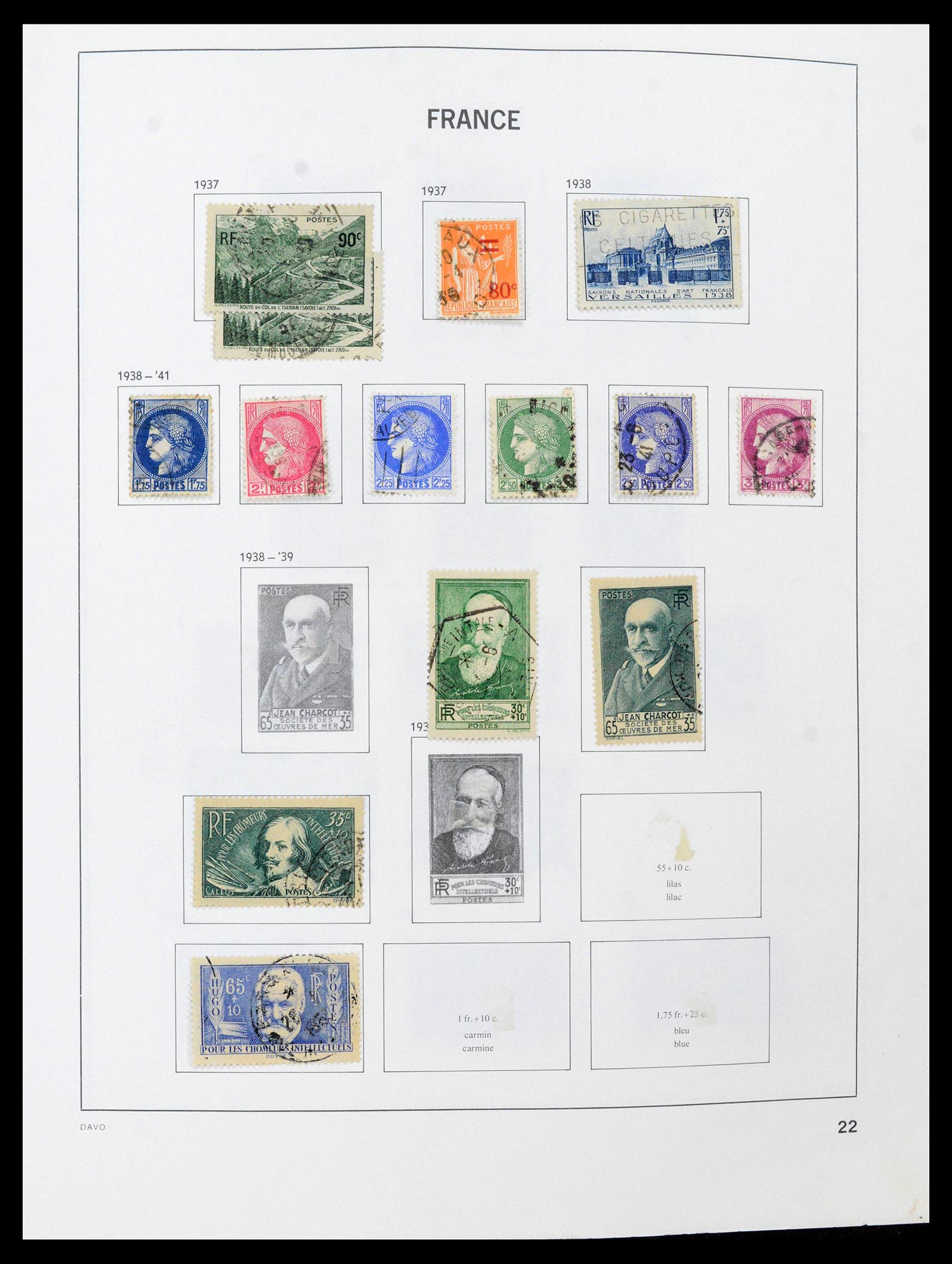 39164 0022 - Postzegelverzameling 39164 Frankrijk 1849-1981.