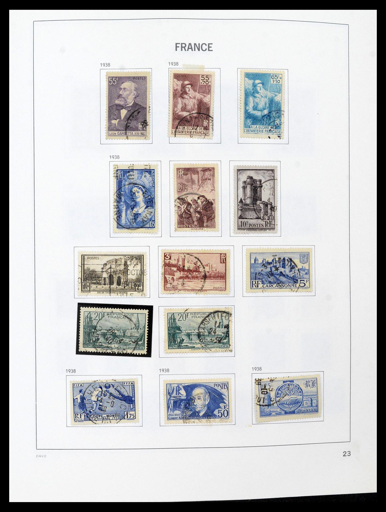 39164 0023 - Postzegelverzameling 39164 Frankrijk 1849-1981.