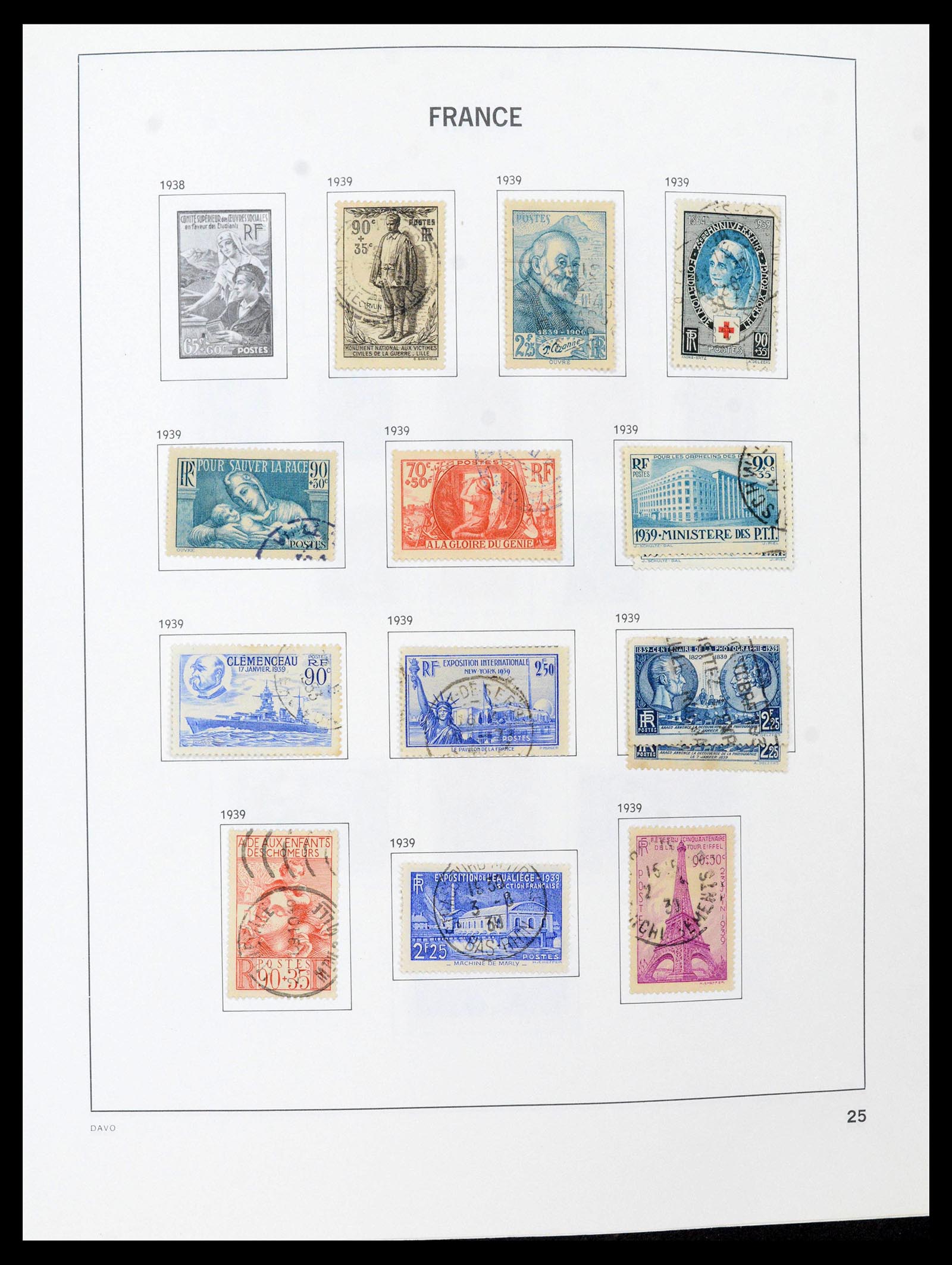 39164 0025 - Postzegelverzameling 39164 Frankrijk 1849-1981.