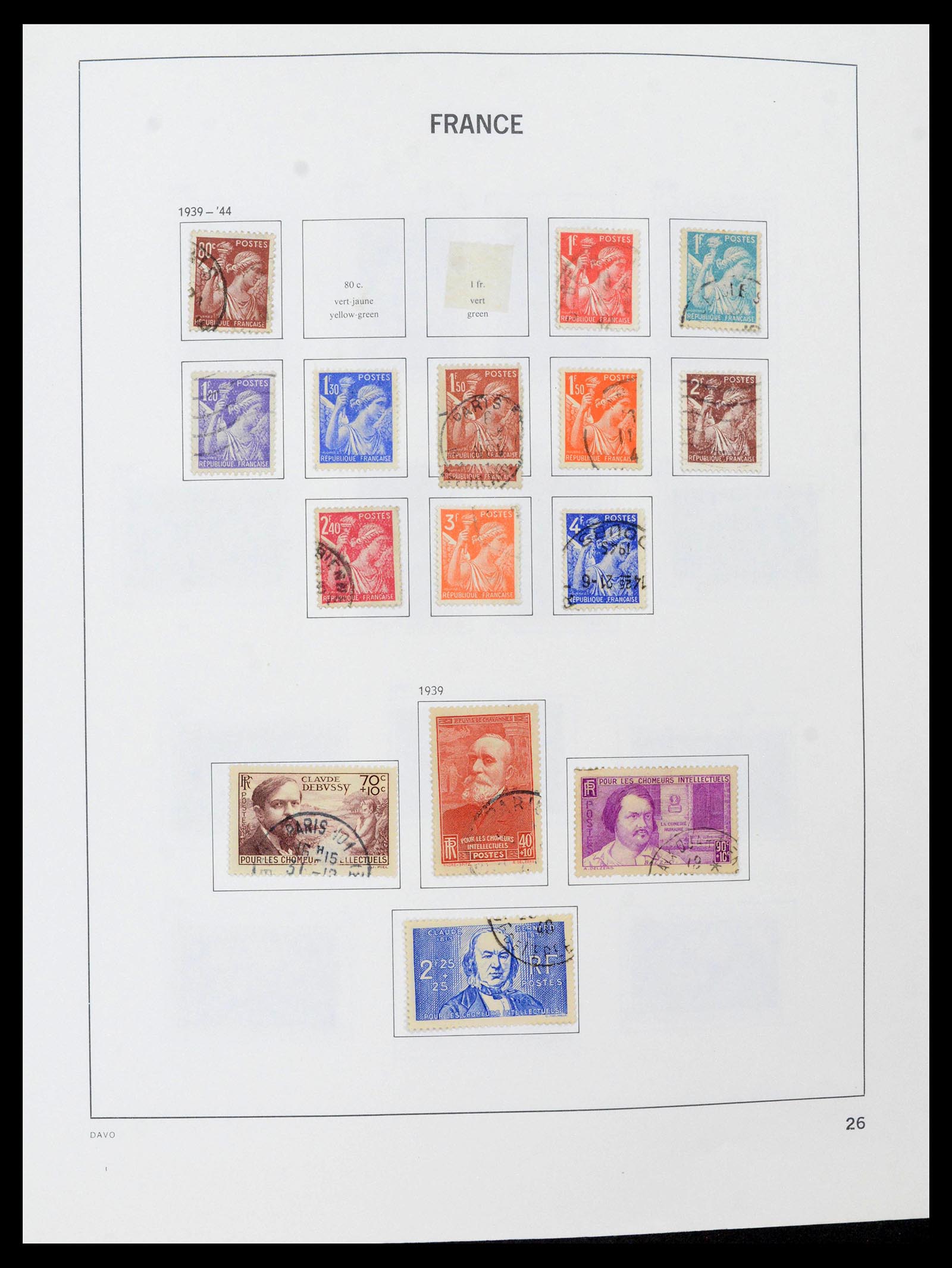39164 0026 - Postzegelverzameling 39164 Frankrijk 1849-1981.