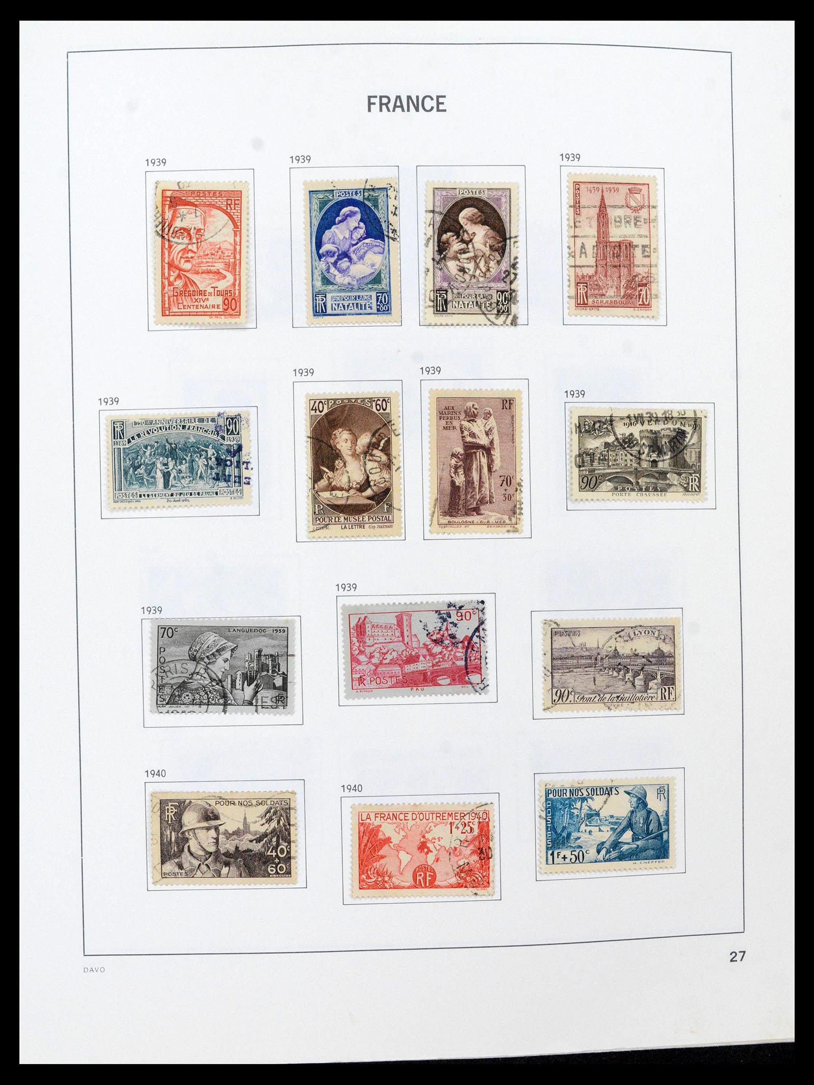 39164 0027 - Postzegelverzameling 39164 Frankrijk 1849-1981.