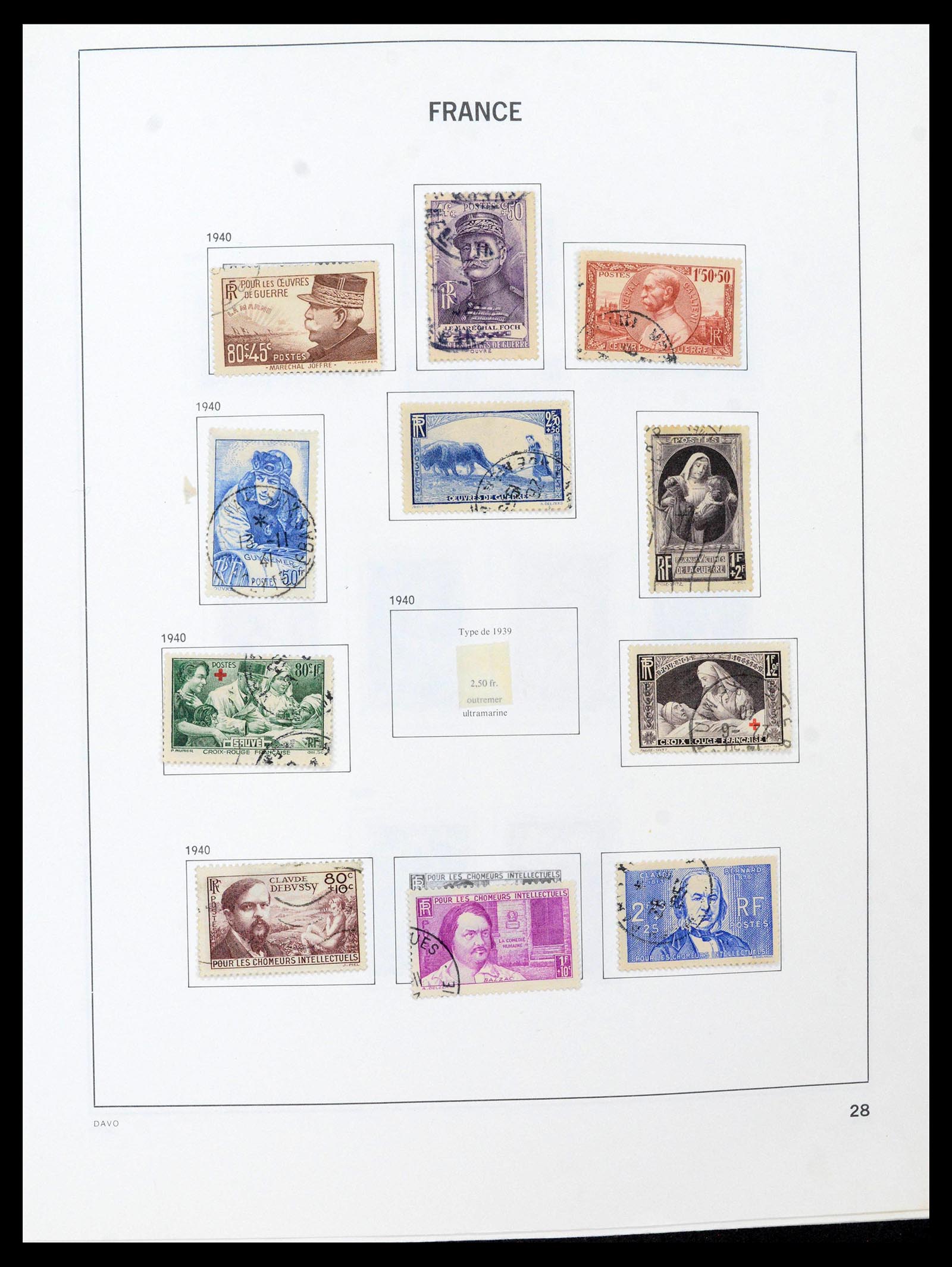 39164 0028 - Postzegelverzameling 39164 Frankrijk 1849-1981.