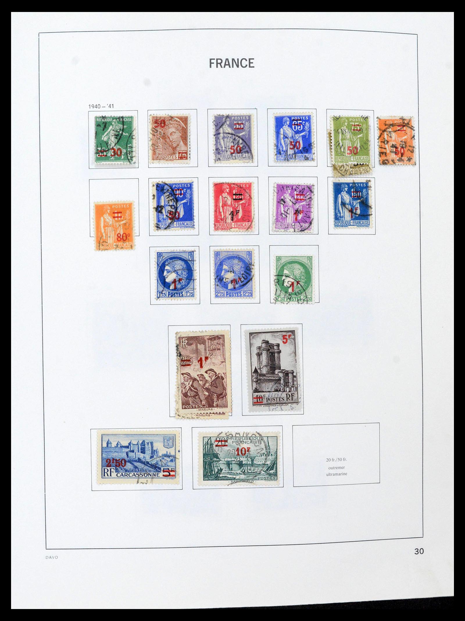 39164 0030 - Postzegelverzameling 39164 Frankrijk 1849-1981.